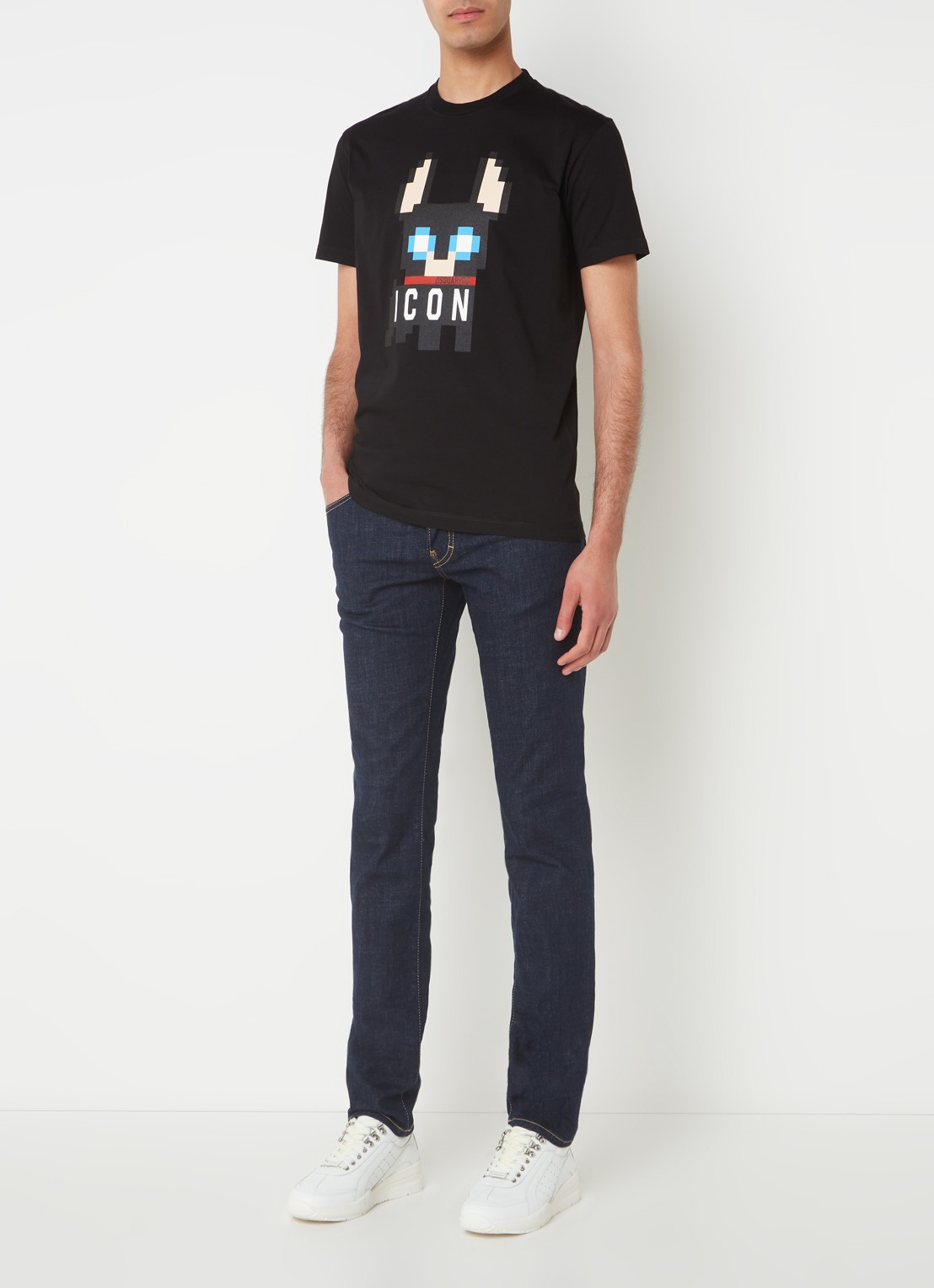 Dsquared2 Slim fit jeans met donkere wassing - voorkant 3 indigo