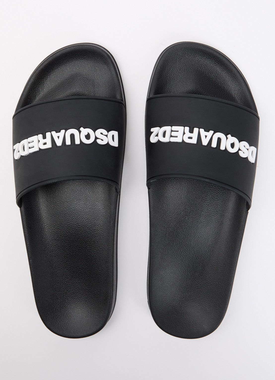Dsquared2 Slipper met logo  - detail 3 zwart