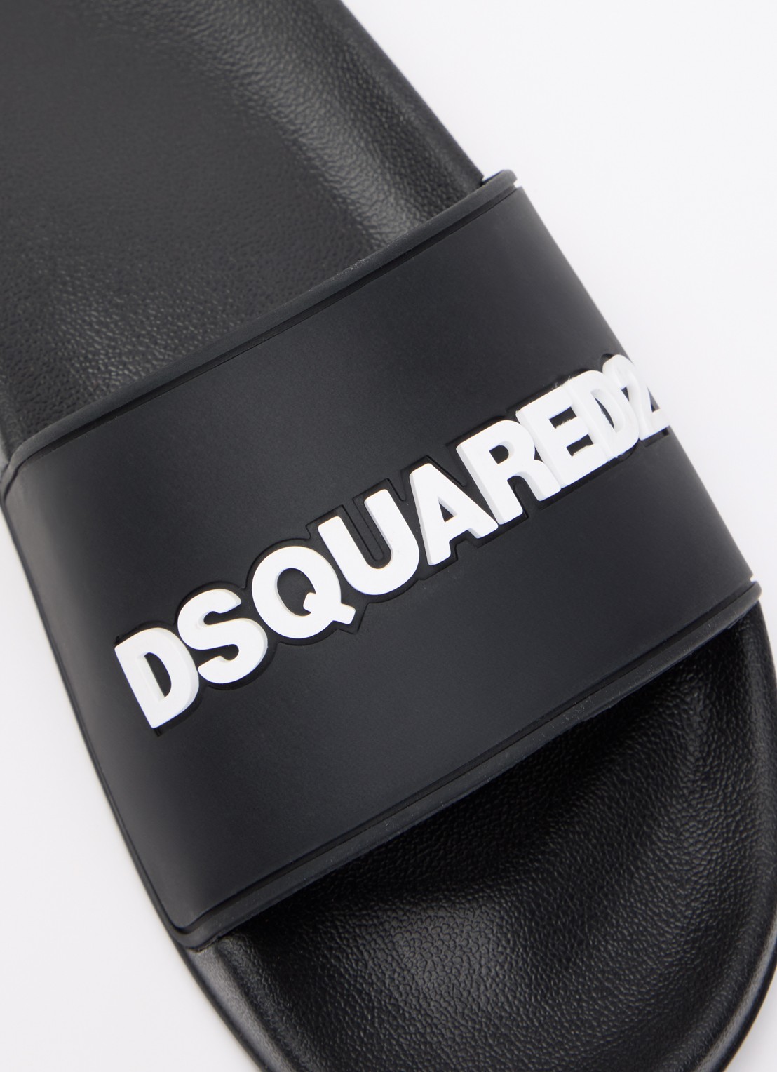 Dsquared2 Slipper met logo  - detail 5 zwart