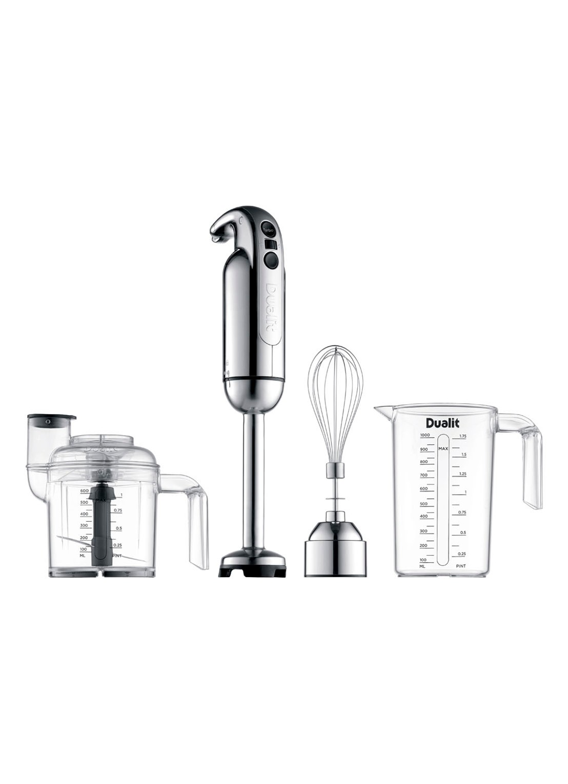 Dualit Staafmixer - voorkant 3 roestvrijstaal