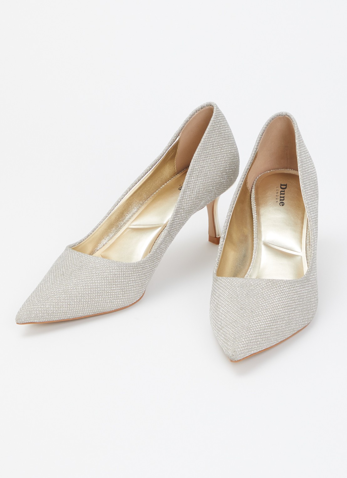 Dune London Achievable pump met glitter - detail 2 goud