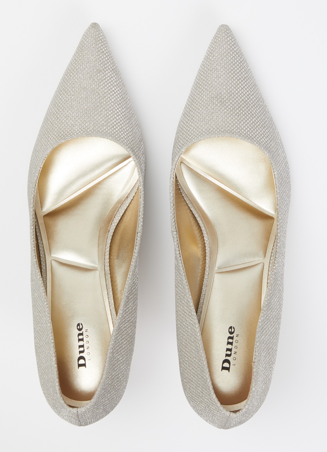 Dune London Achievable pump met glitter - detail 3 goud
