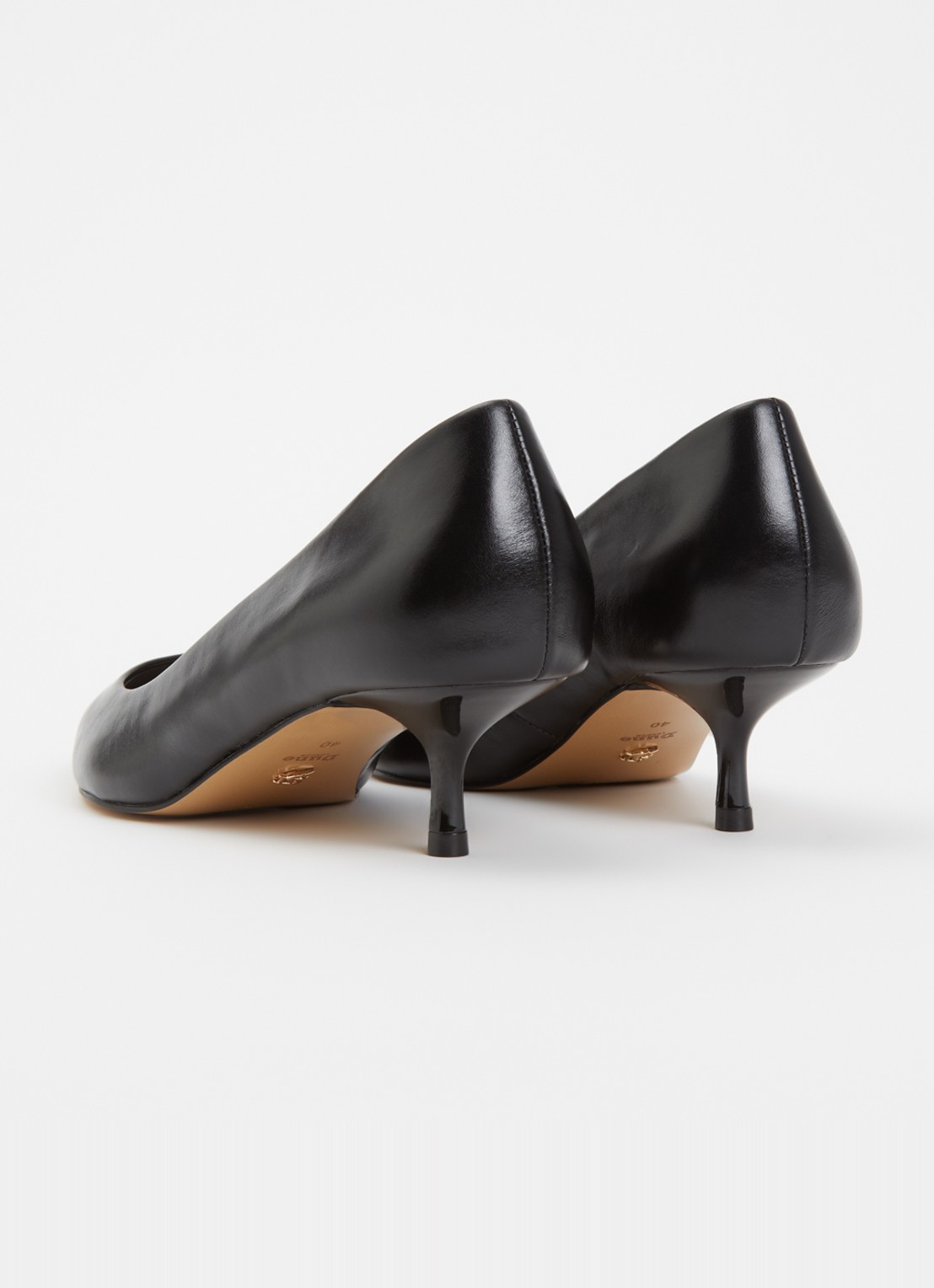 Dune London Amira pump met slangenprint - achterkant 5 zwart