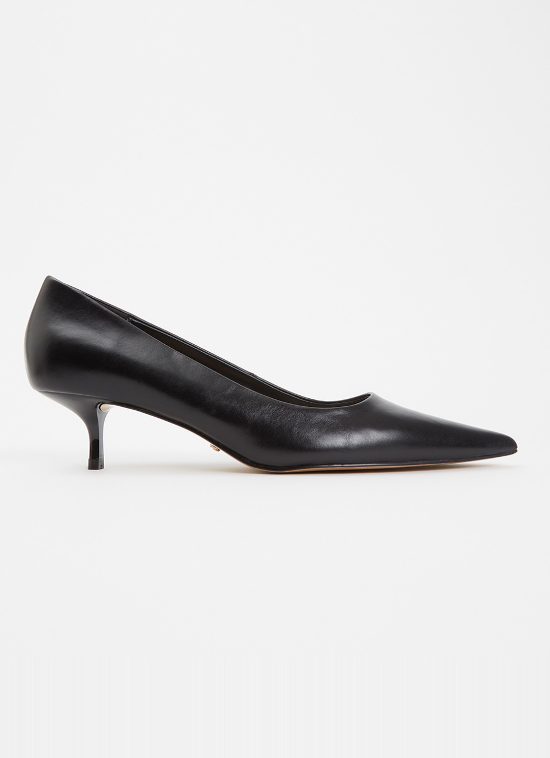 Dune London Amira pump met slangenprint - voorkant zwart
