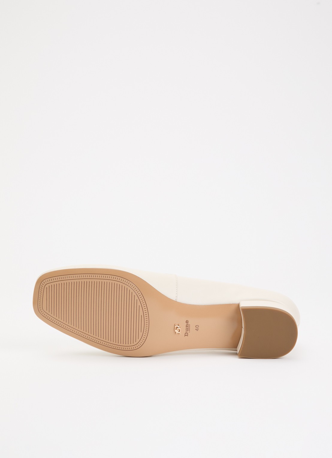 Dune London Approve ballerina met logo  - detail 5 creme