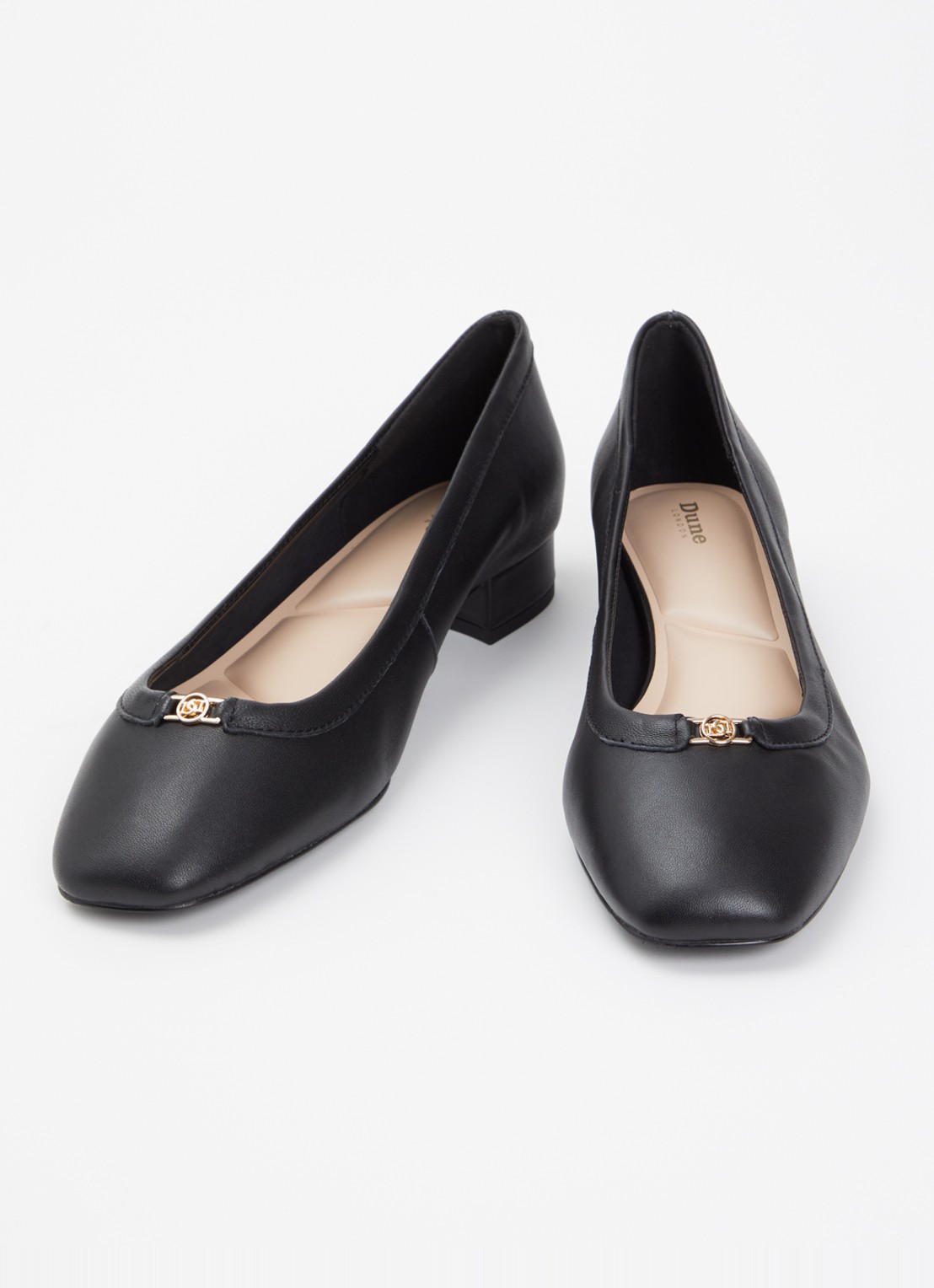 Dune London Approve ballerina met logo  - detail 3 zwart
