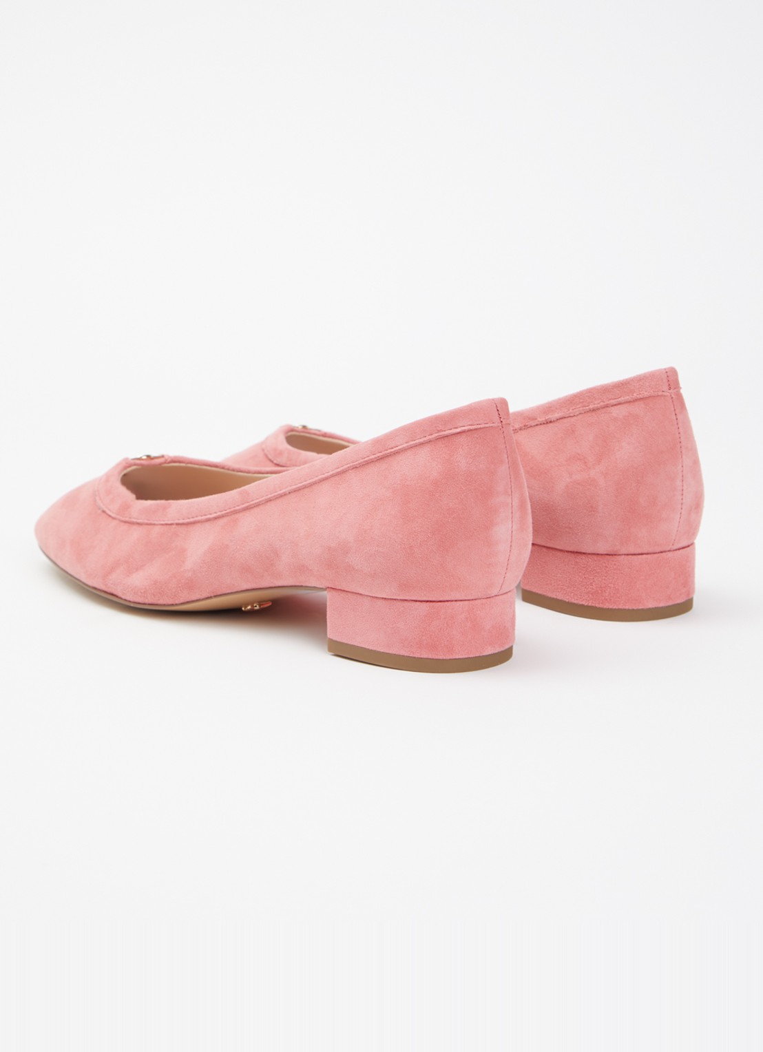 Dune London Approve ballerina met logo  - achterkant roze