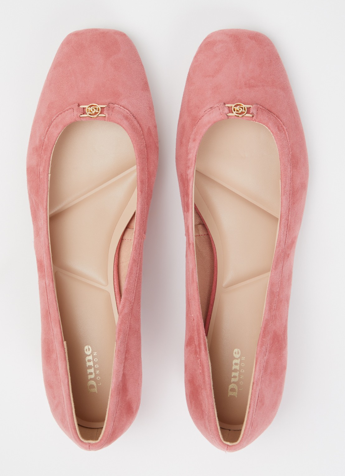 Dune London Approve ballerina met logo  - detail 4 roze