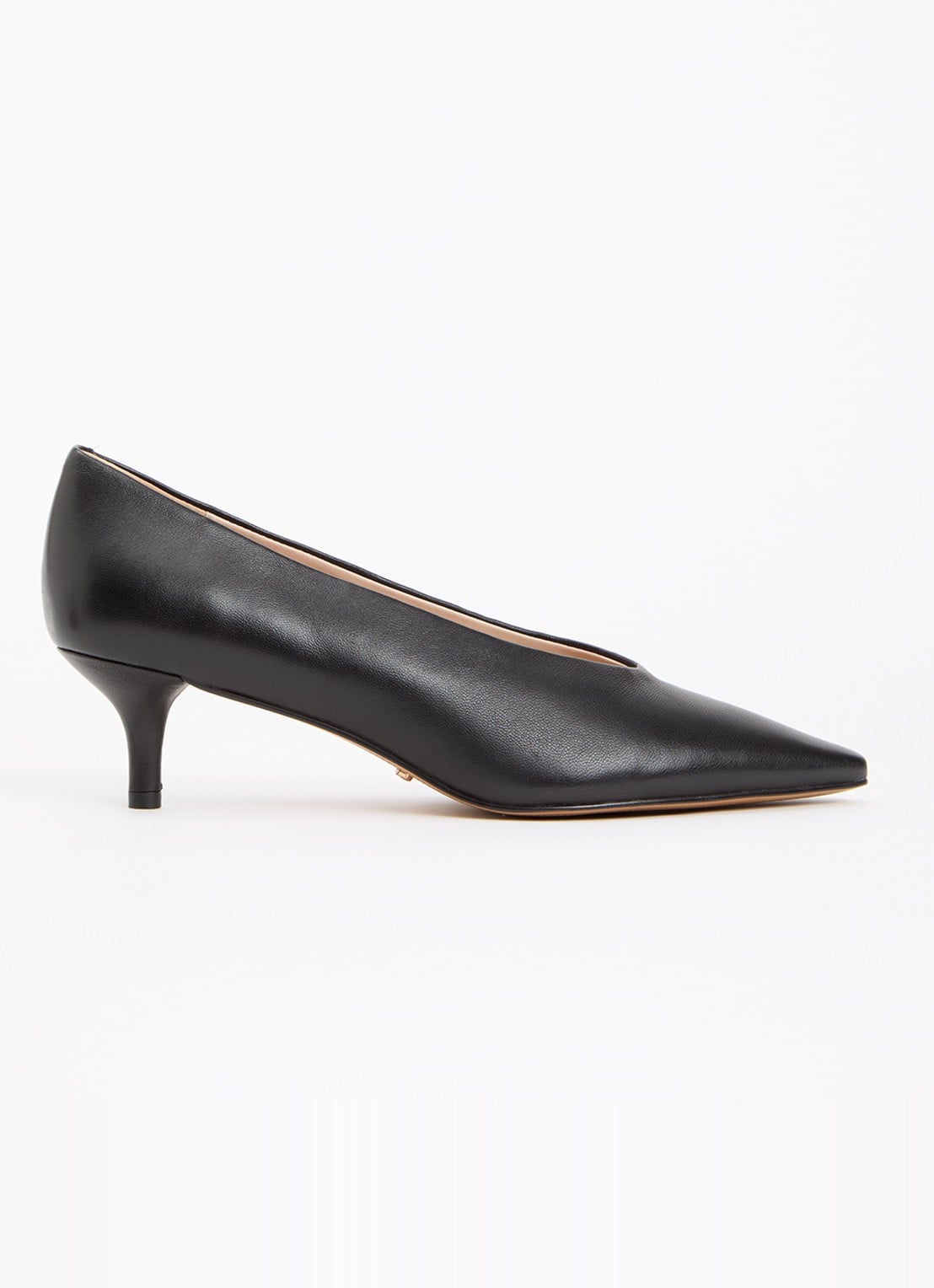 Dune London Aris pump van suède - voorkant 5 zwart
