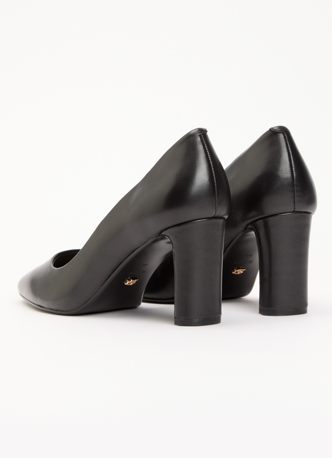 Dune London Arriving pump van leer - achterkant zwart