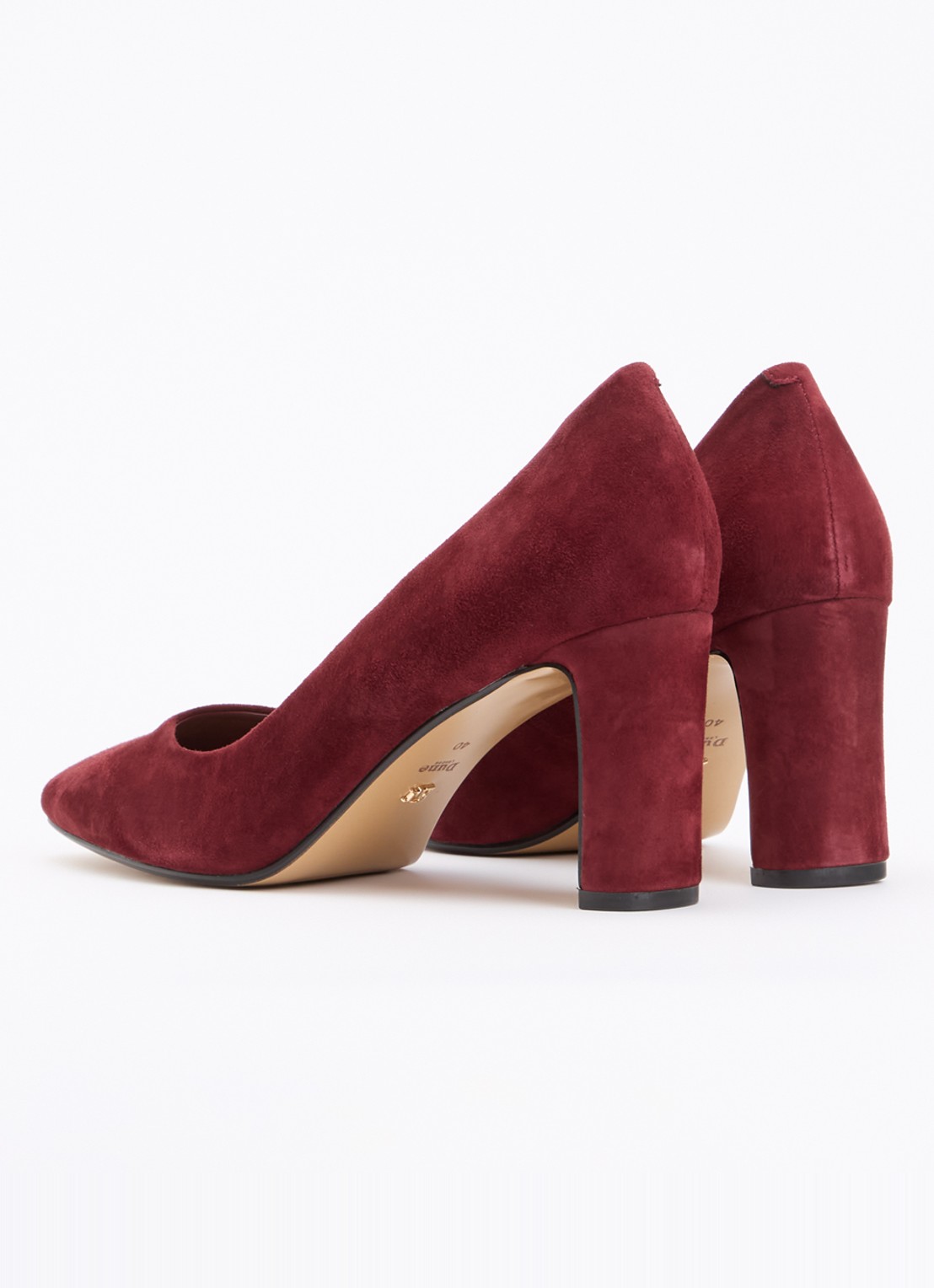Dune London Arriving pump van leer - achterkant bordeauxrood