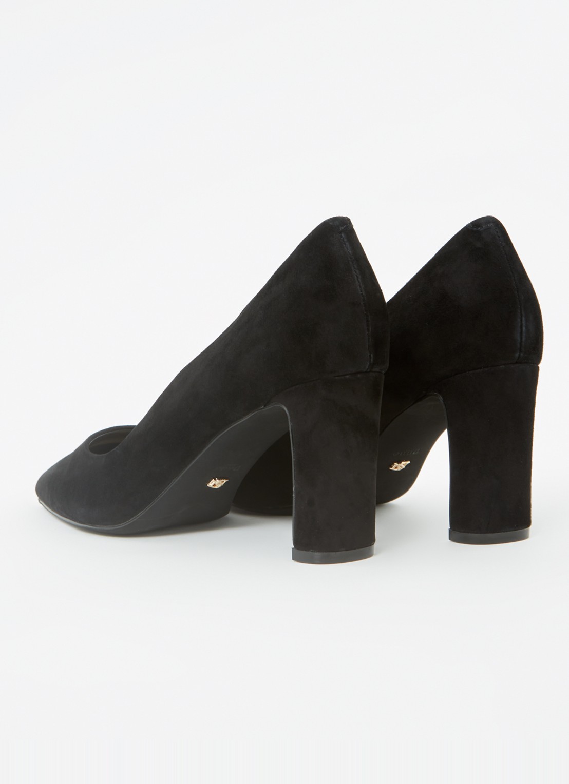 Dune London Arriving pump van leer - achterkant 5 diepzwart