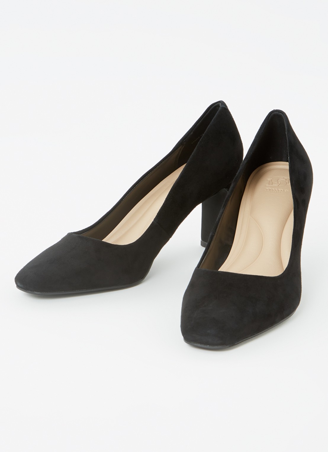 Dune London Arriving pump van leer - detail 2 diepzwart
