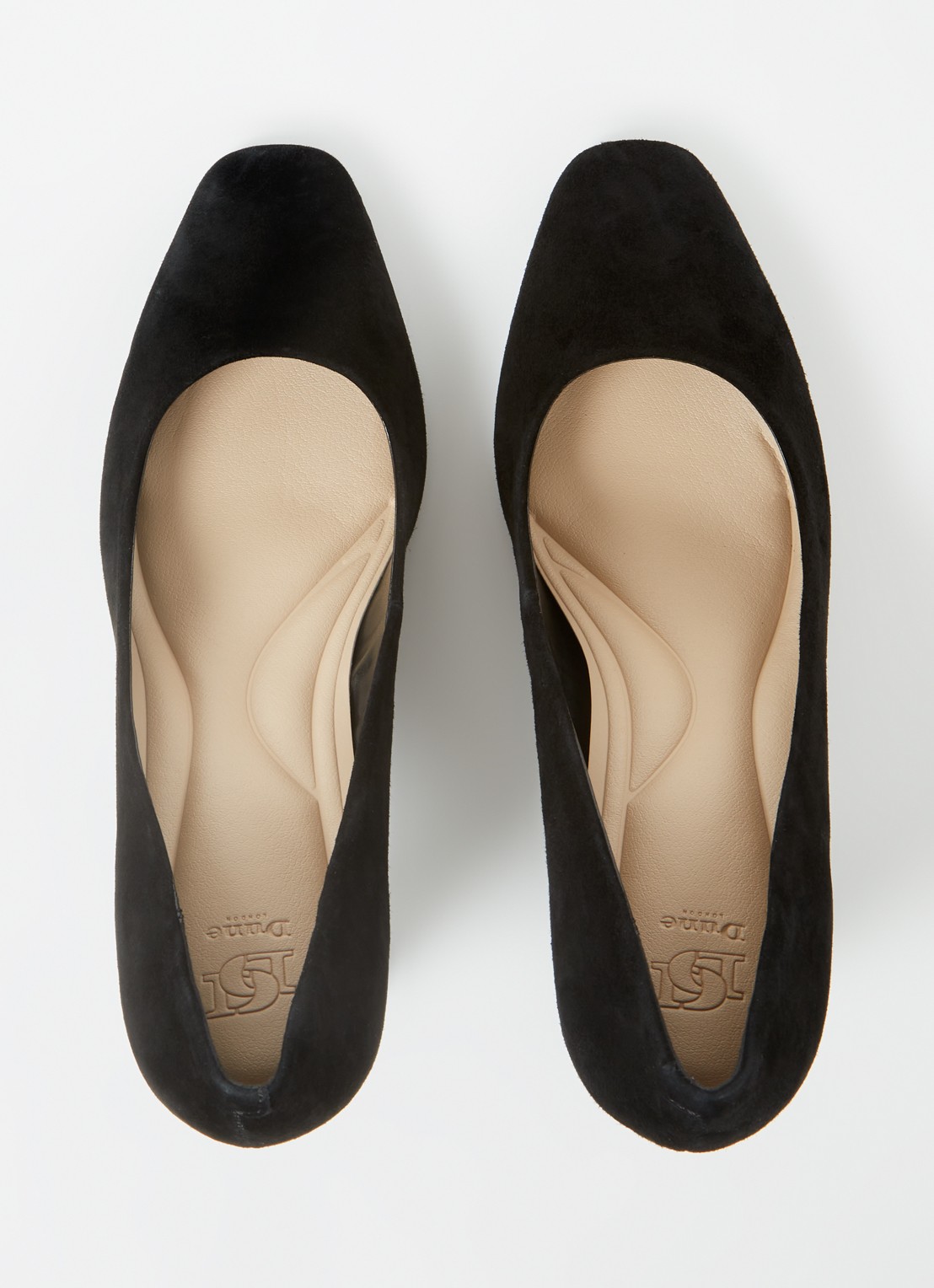 Dune London Arriving pump van leer - detail 3 diepzwart