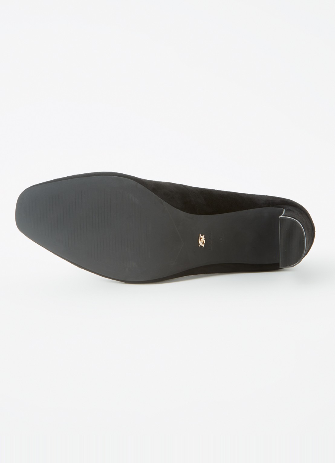 Dune London Arriving pump van leer - detail 4 diepzwart