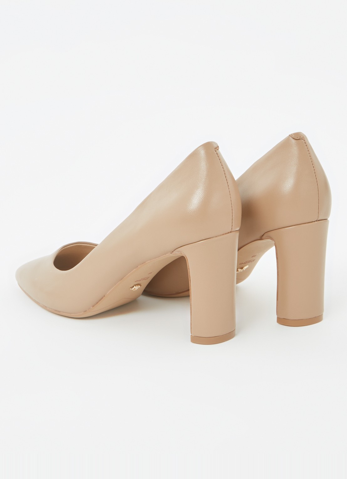 Dune London Arriving pump van leer - achterkant 2 camel