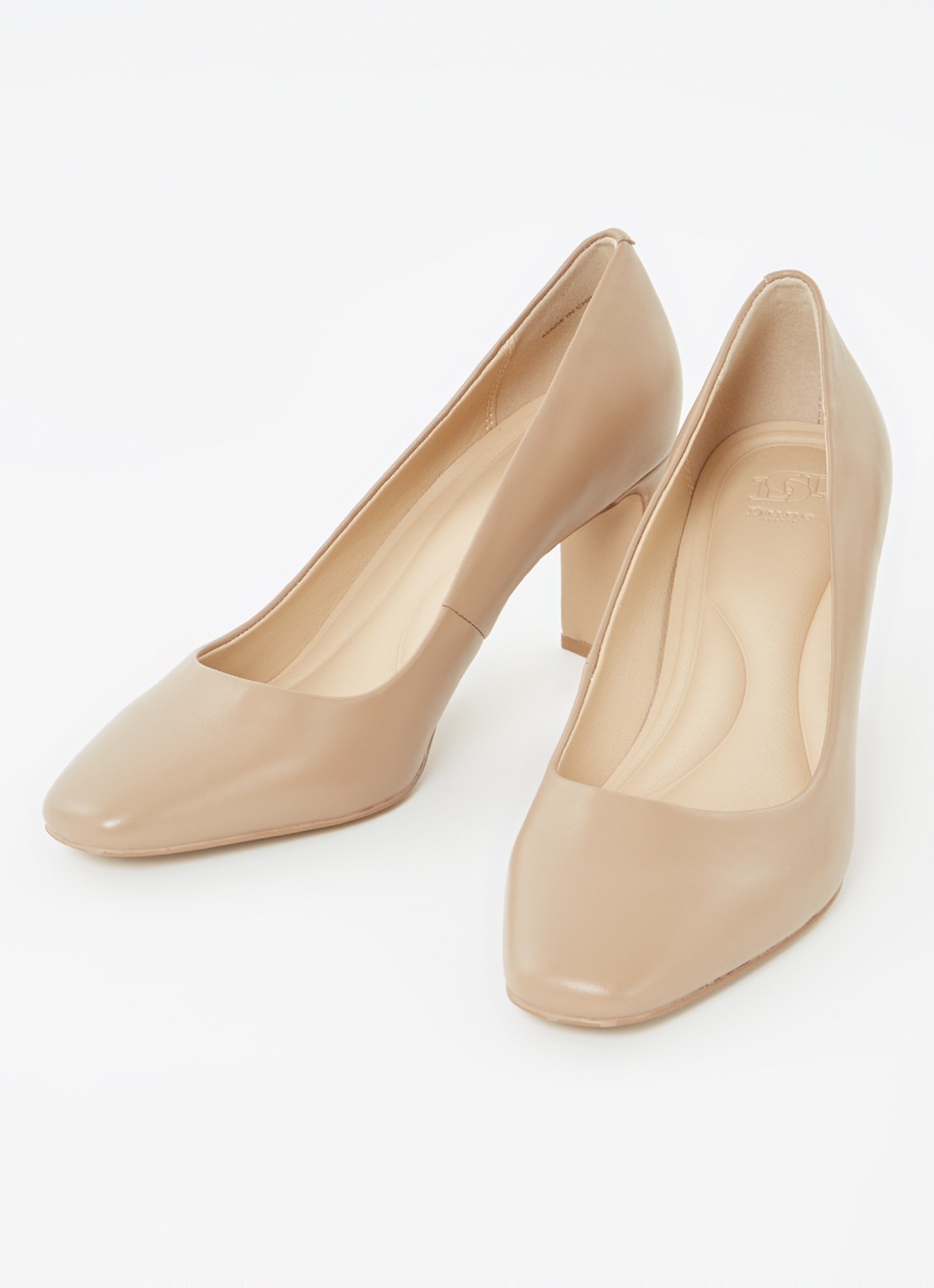 Dune London Arriving pump van leer - detail 3 camel