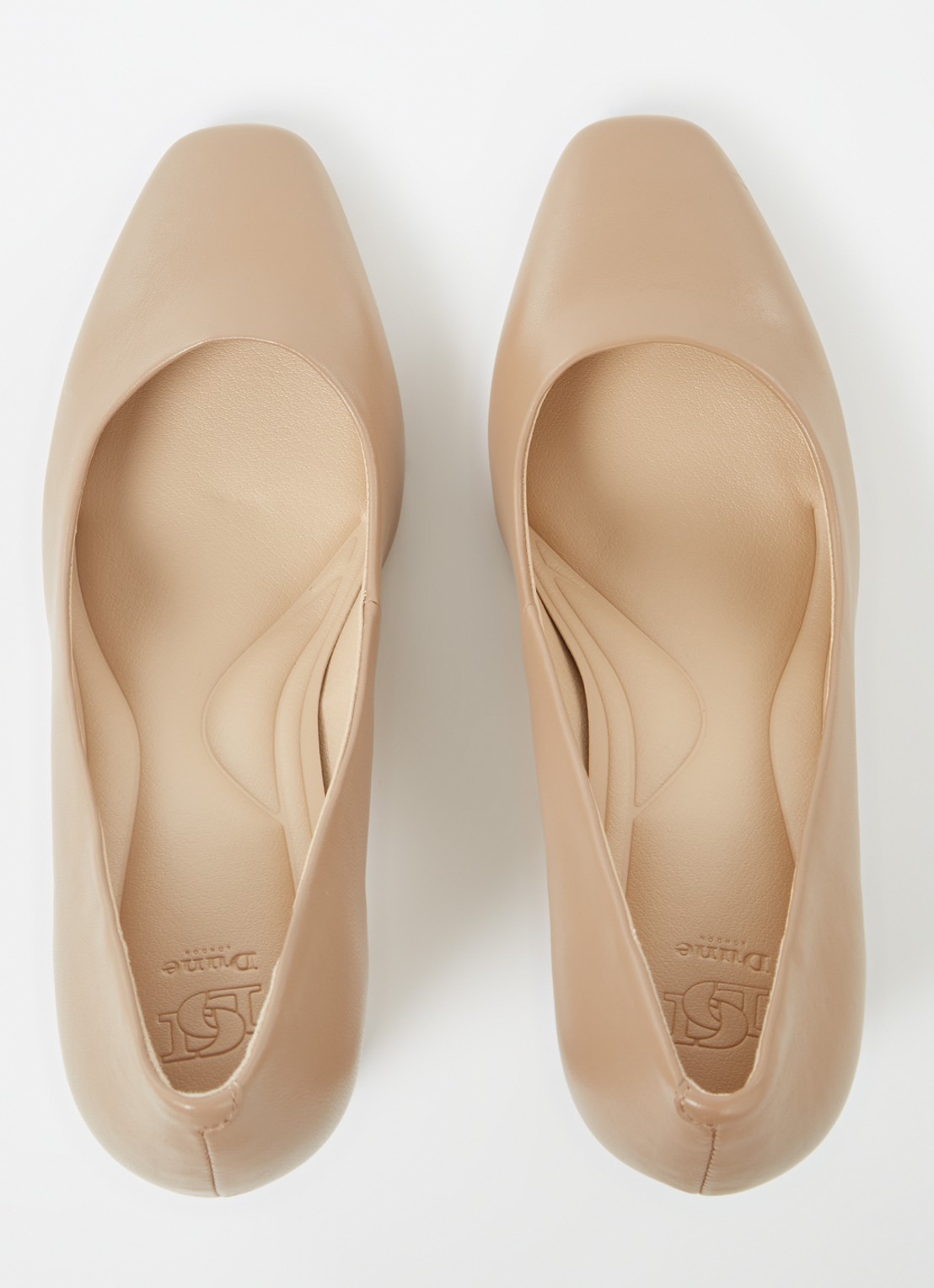 Dune London Arriving pump van leer - detail 4 camel
