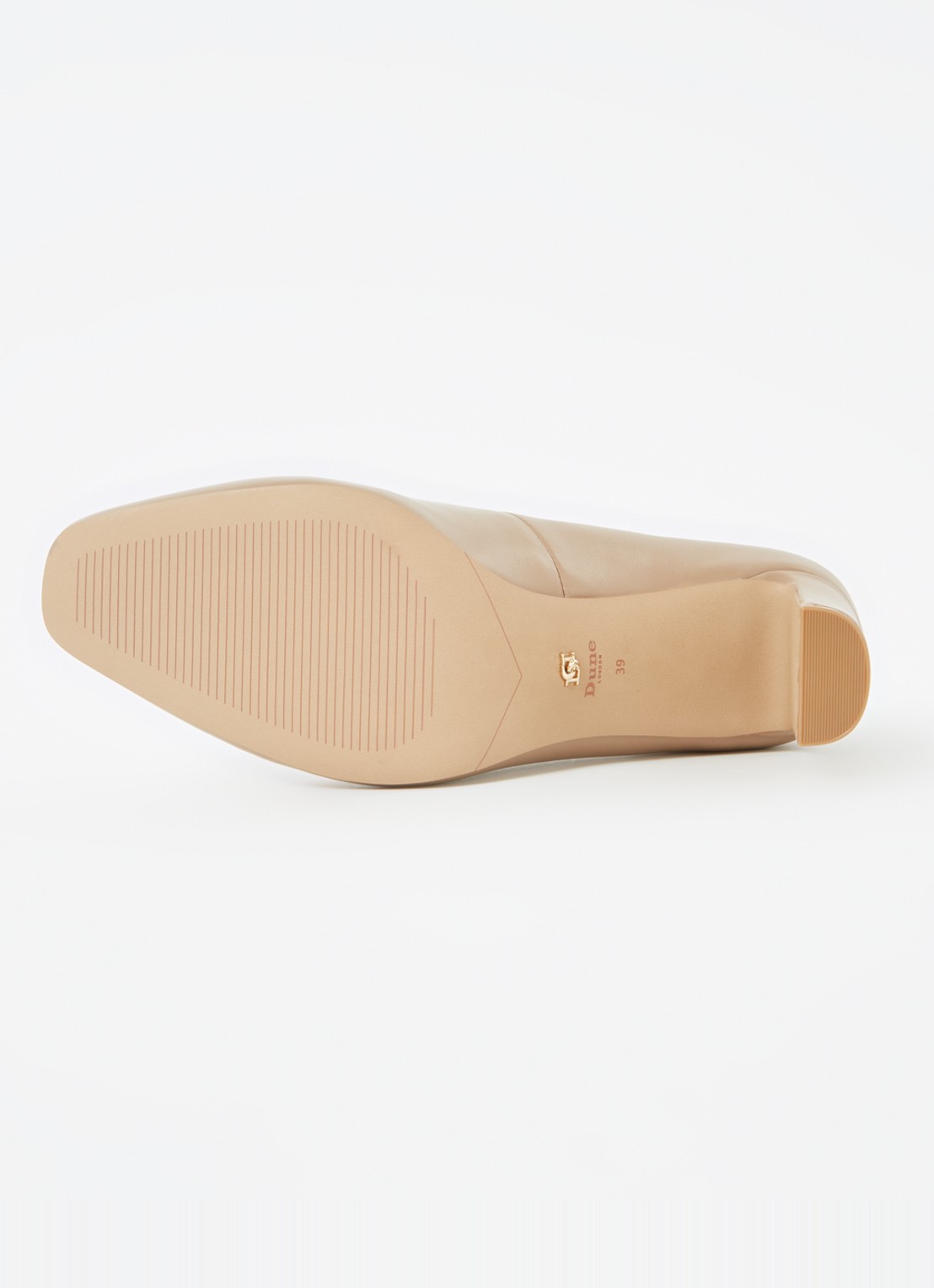 Dune London Arriving pump van leer - detail 5 camel