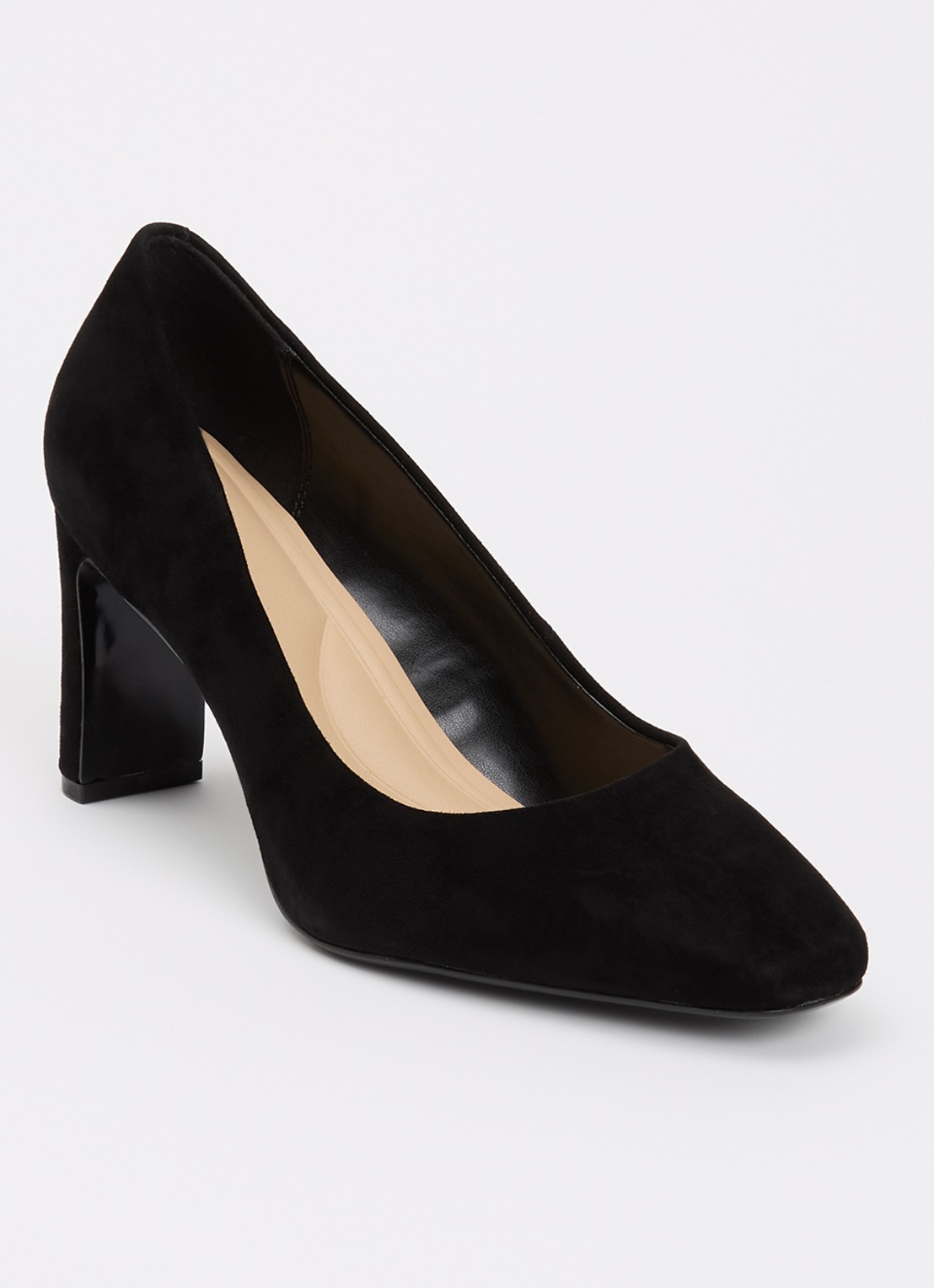 Dune London Arriving pump van suède - voorkant zwart
