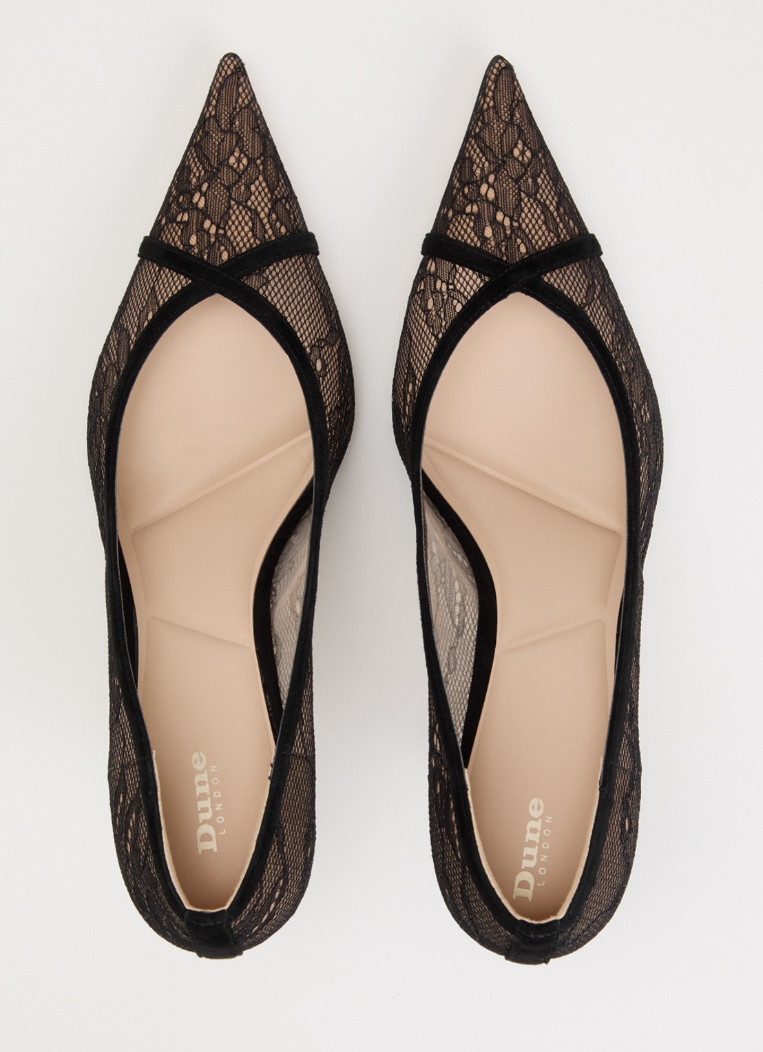 Dune London Ascend pump van kant - detail 2 zwart