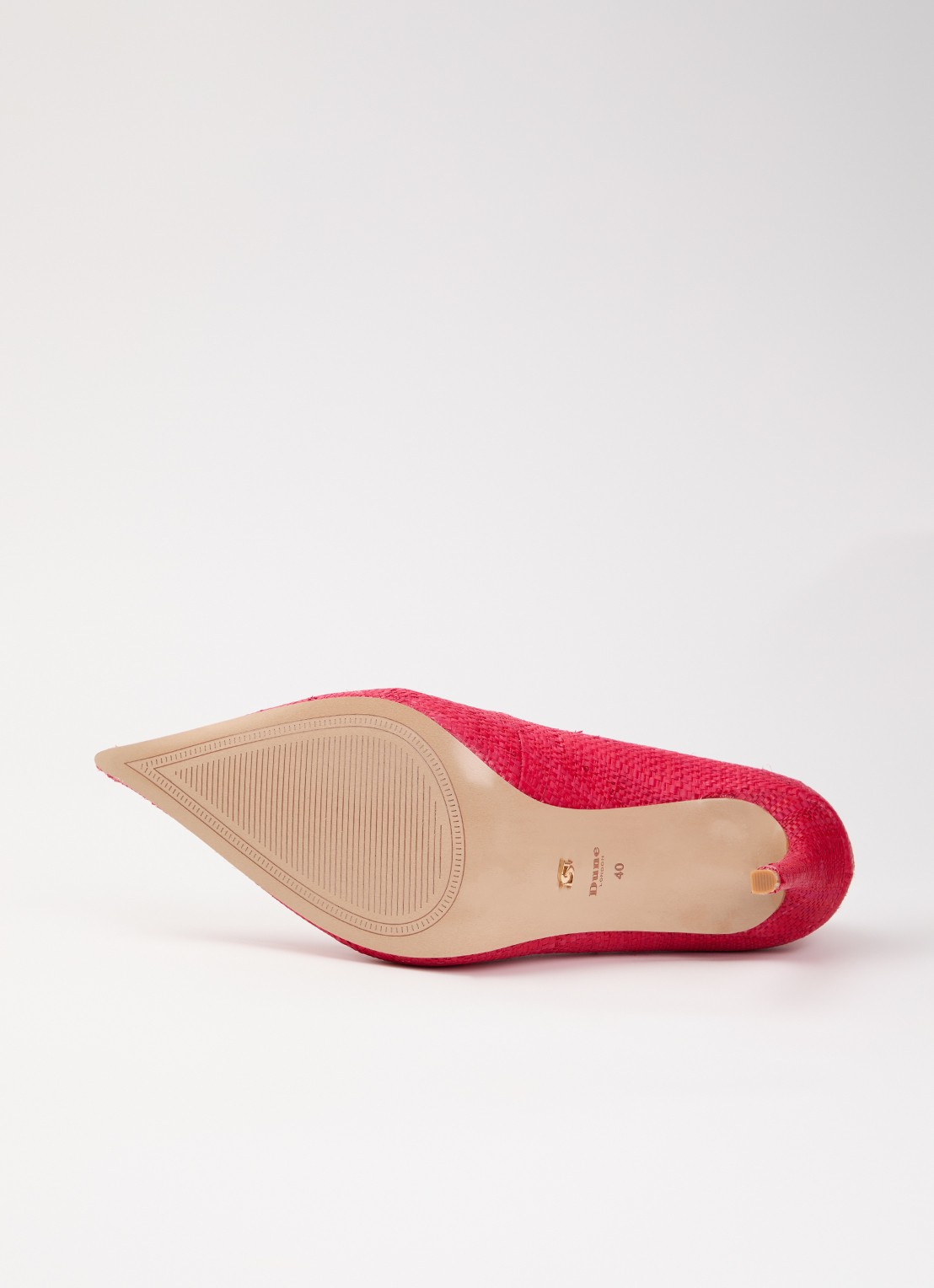 Dune London Assured pump van leer met crocostructuur - detail 5 rood