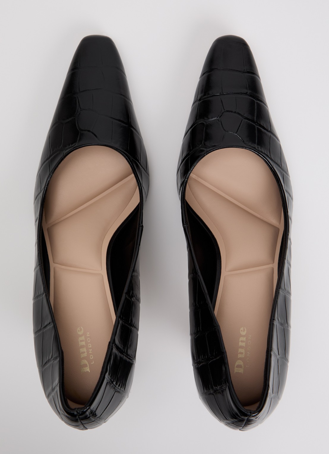Dune London Astrids pump van leer - detail 2 zwart