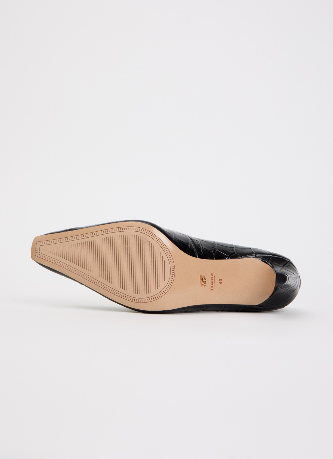 Dune London Astrids pump van leer - detail 3 zwart