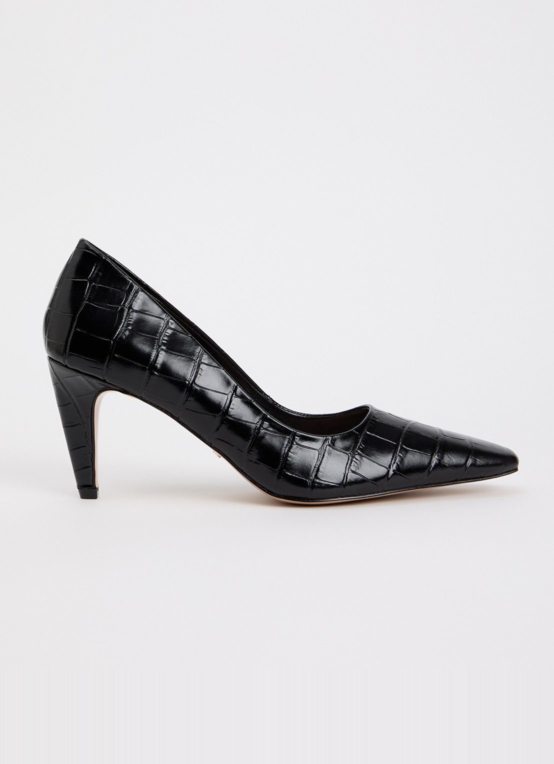 Dune London Astrids pump van leer - voorkant 5 zwart