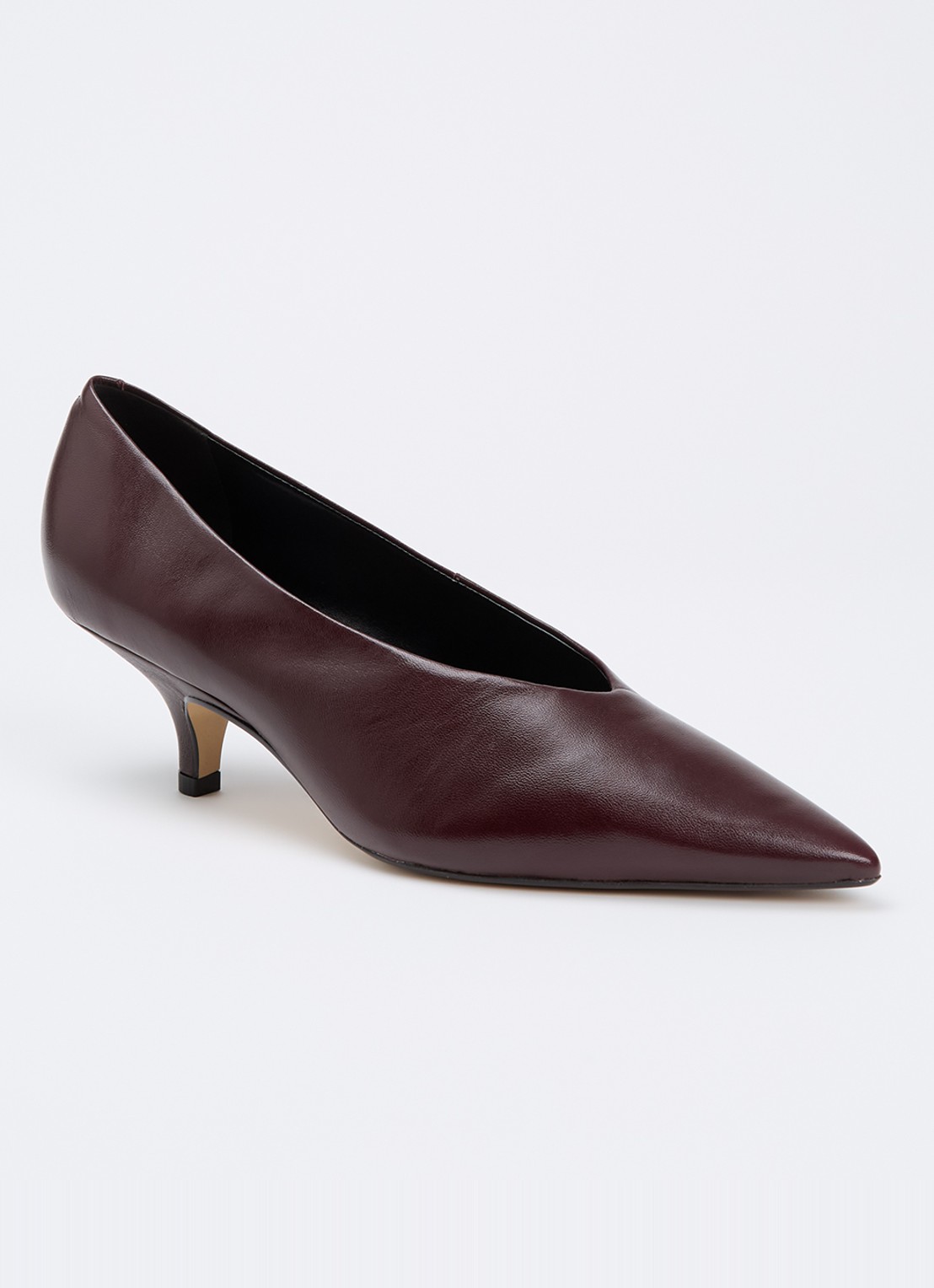 Dune London Audio pump van leer - voorkant 4 bordeauxrood