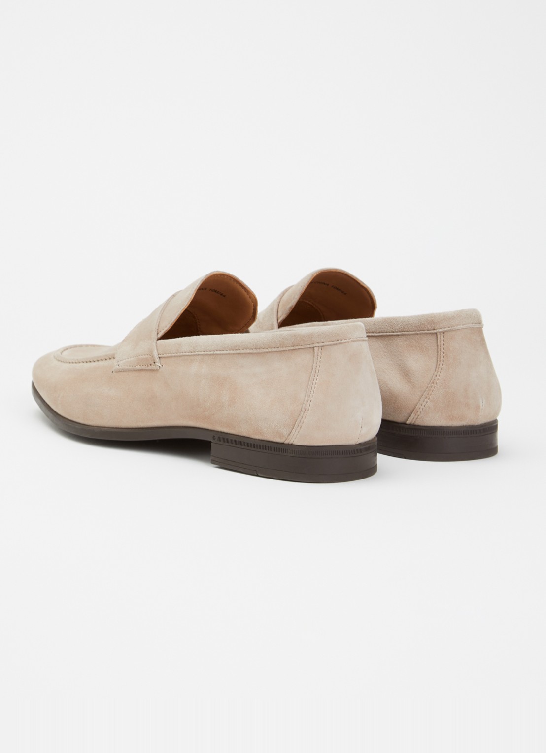 Dune London Barclays loafer van suéde  - achterkant zand