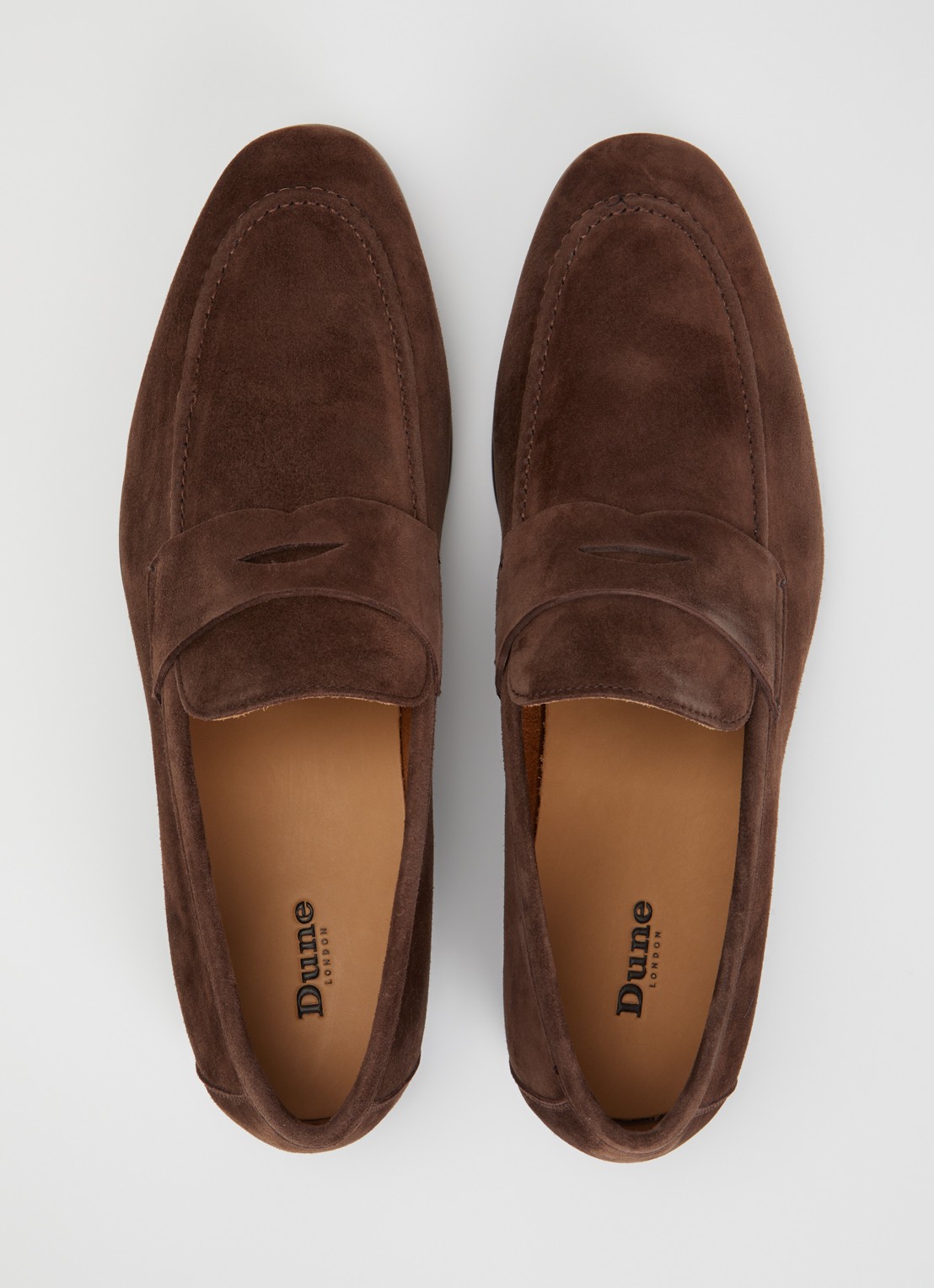 Dune London Barclays loafer van suéde  - detail 3 bruin