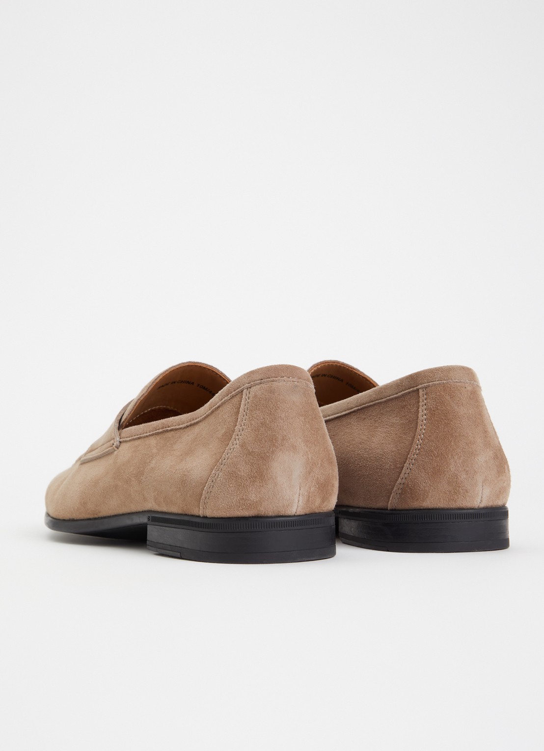 Dune London Barclays loafer van suéde  - achterkant 4 zand