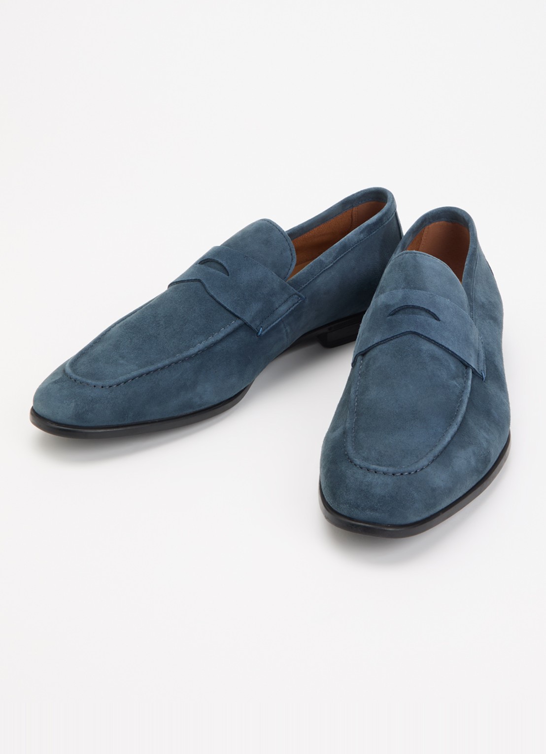 Dune London Barclays loafer van suéde  - detail petrol