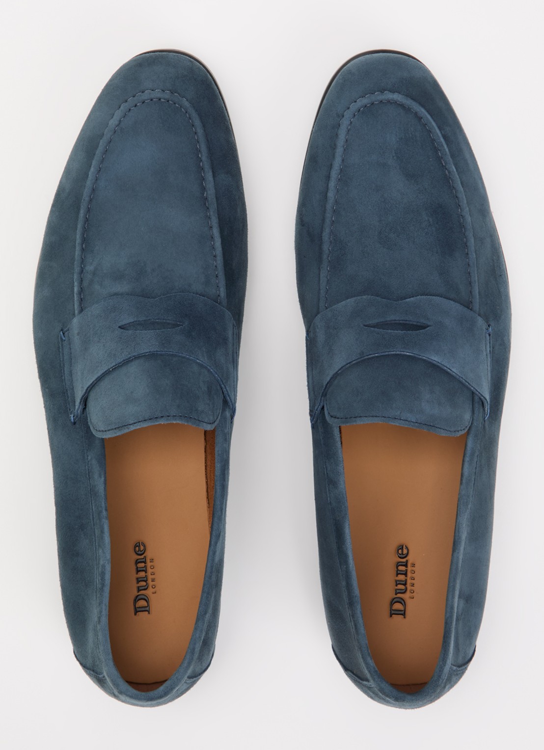 Dune London Barclays loafer van suéde  - detail 2 petrol