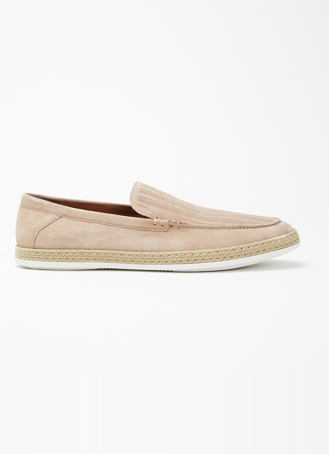 Dune London Barnies slip-on van suède - voorkant 2 beige