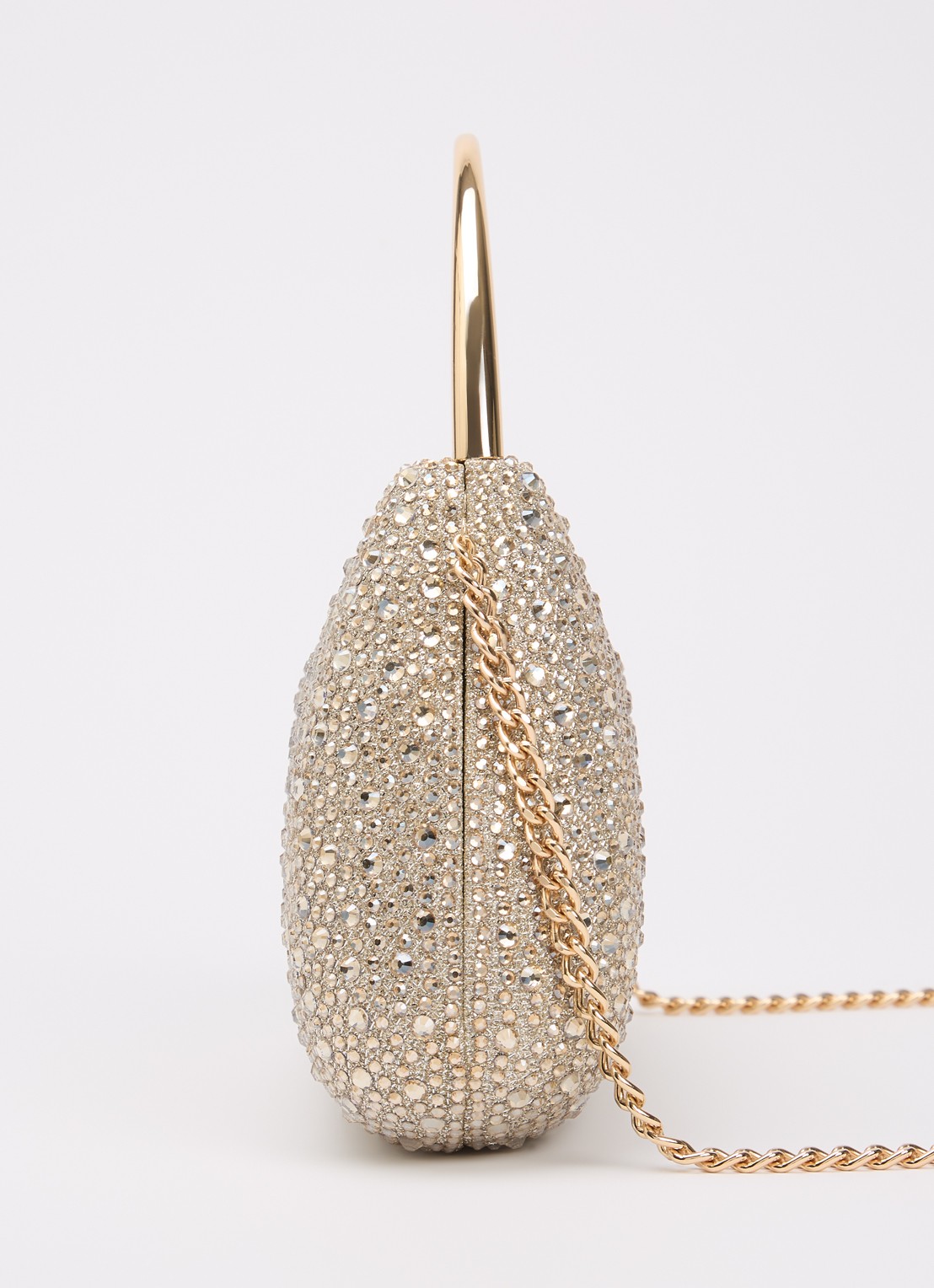 Dune London Beamings clutch met strass en afneembare schouderriem - detail 3 goud