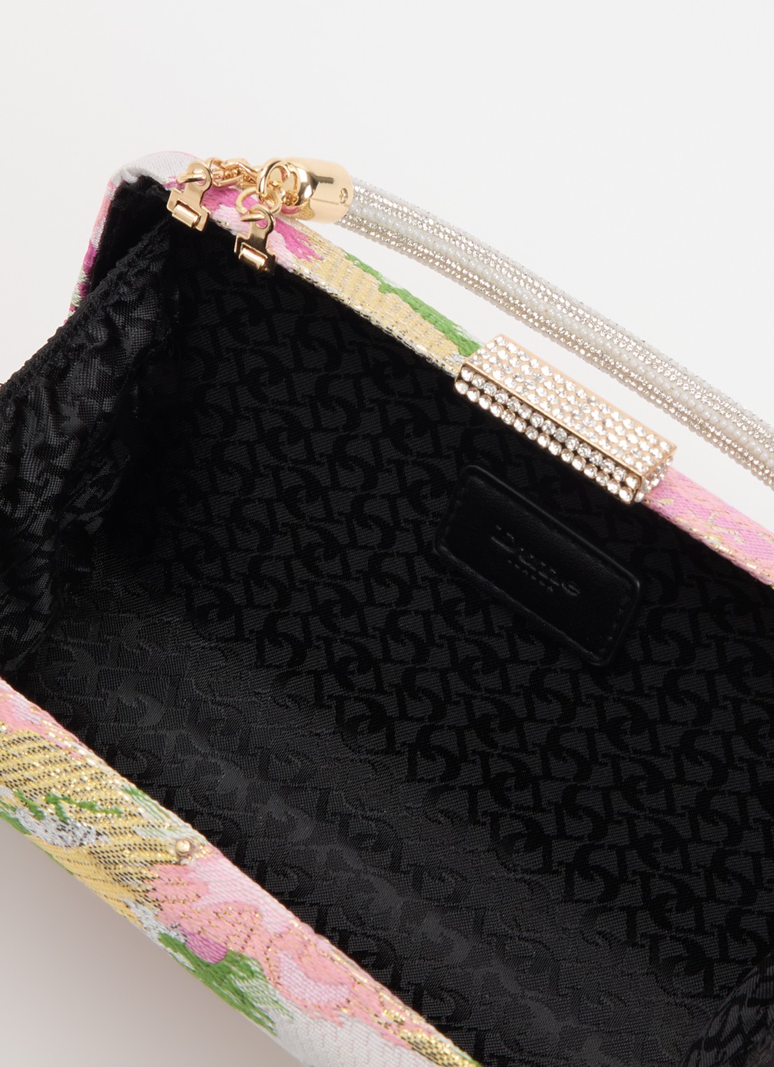 Dune London Beaut clutch met afneembare schouderriem - detail 3 lichtroze