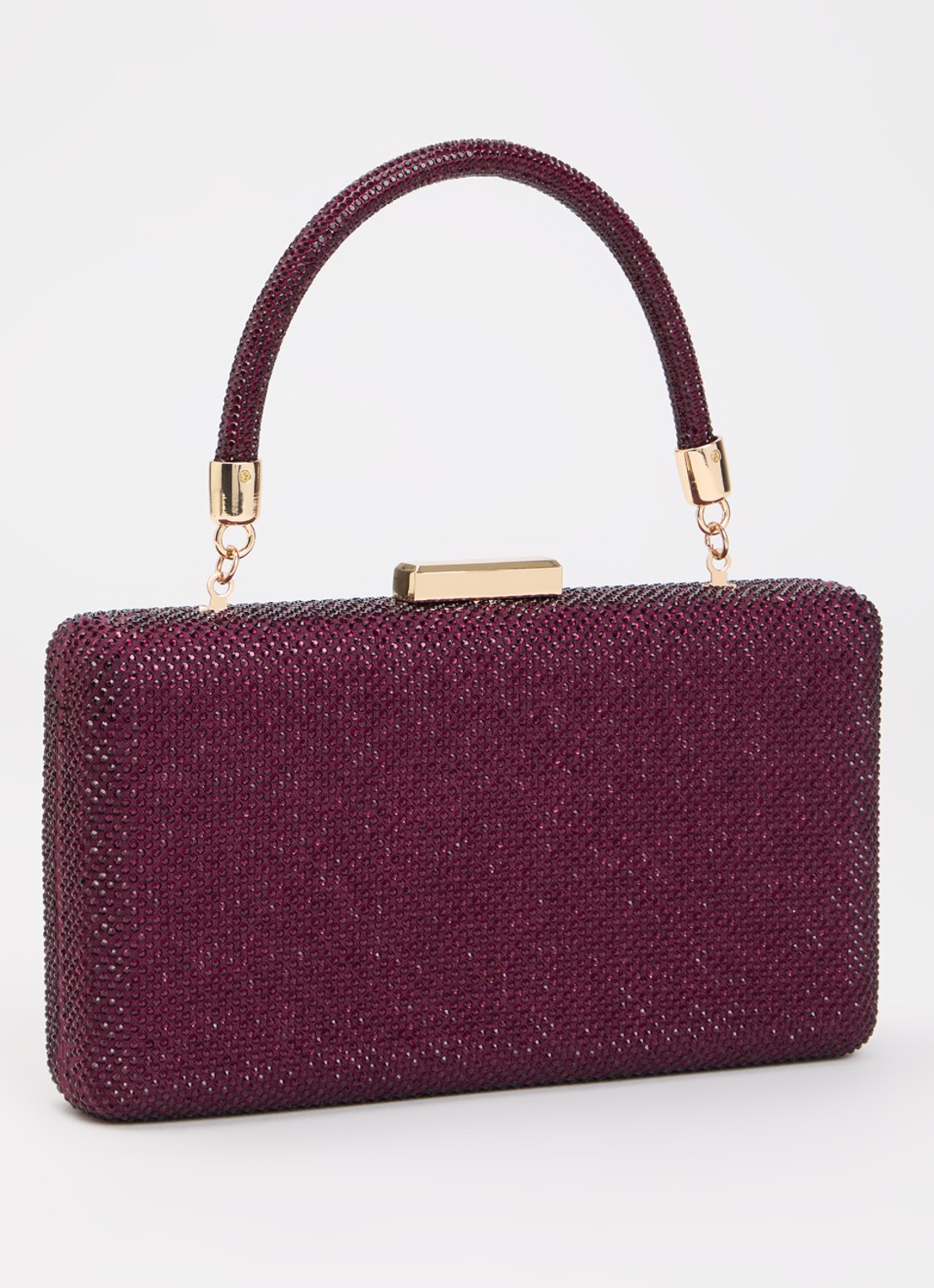 Dune London Beaut clutch met afneembare schouderriem - achterkant paars