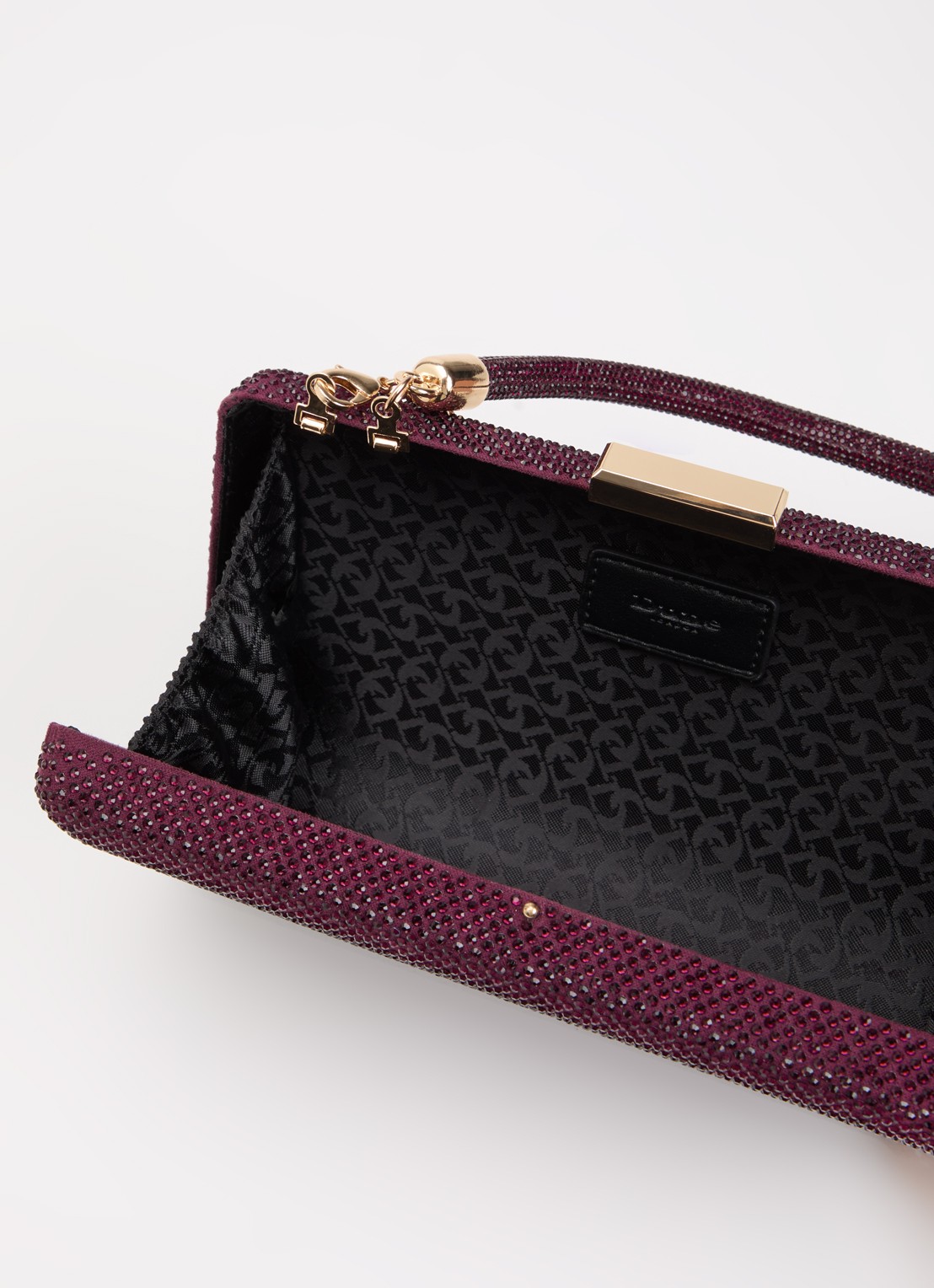 Dune London Beaut clutch met afneembare schouderriem - detail 2 paars