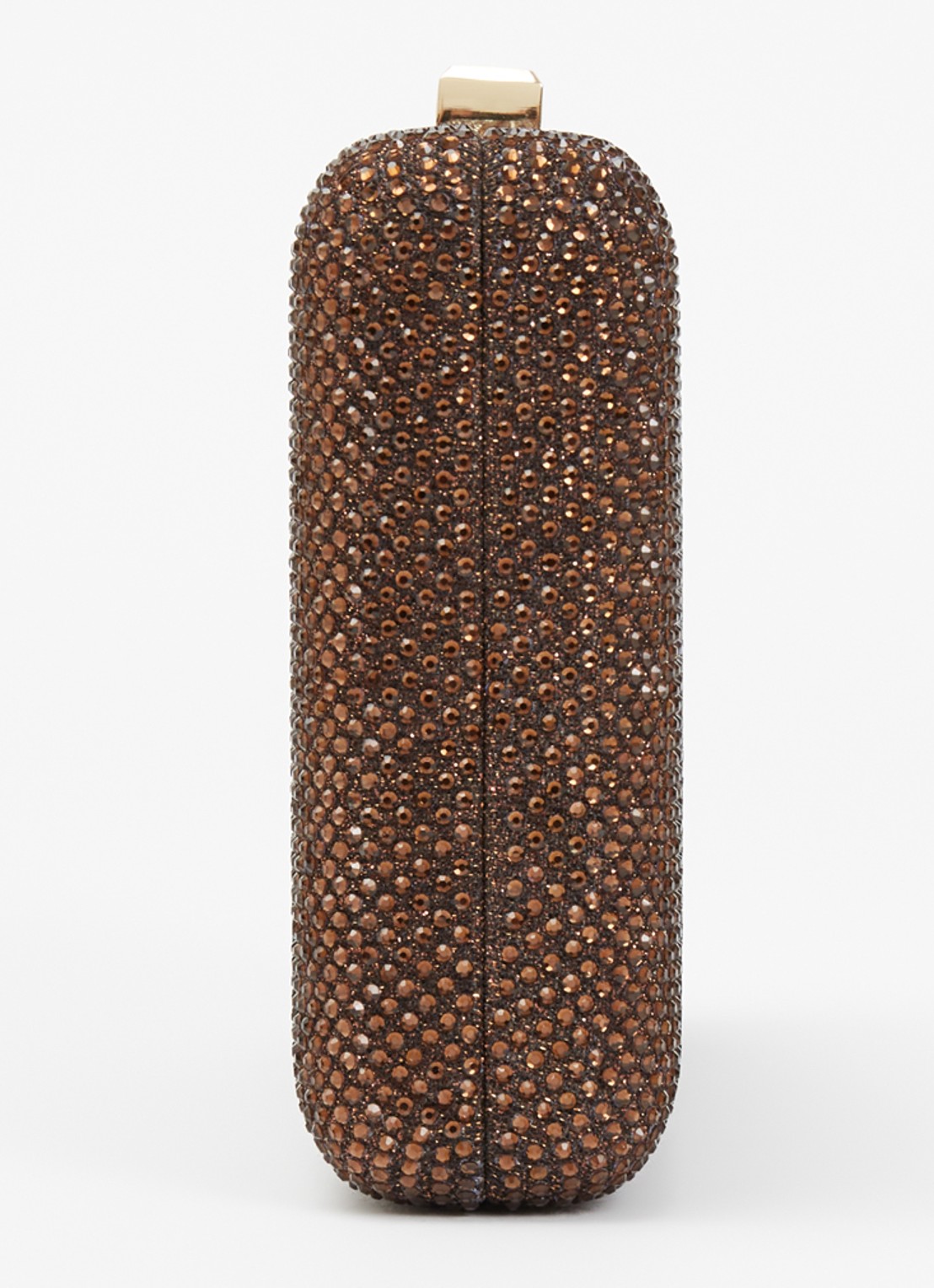 Dune London Beaut clutch met afneembare schouderriem - detail 3 donkerbruin