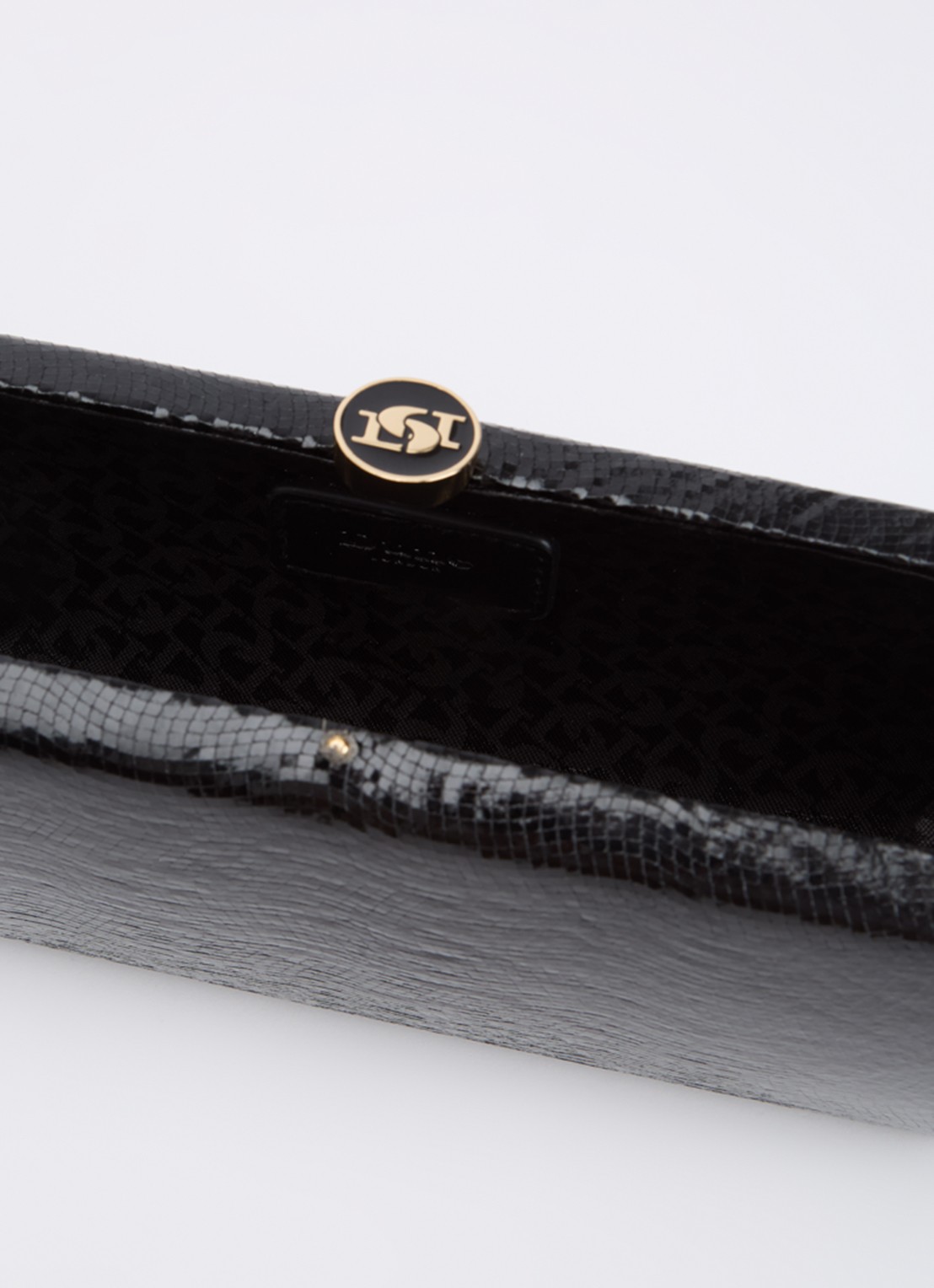 Dune London Belinda clutch met afneembare schouderriem - detail 3 zwart