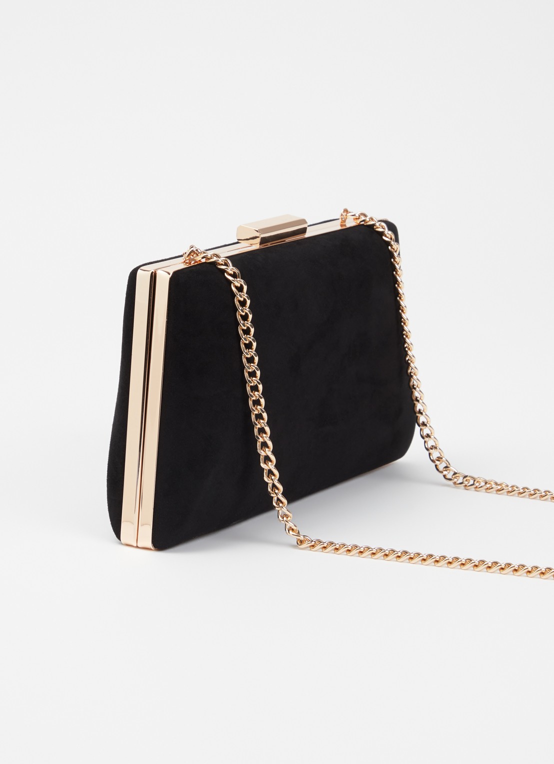 Dune London Bellaria clutch met afneembare schouderriem - achterkant 5 zwart