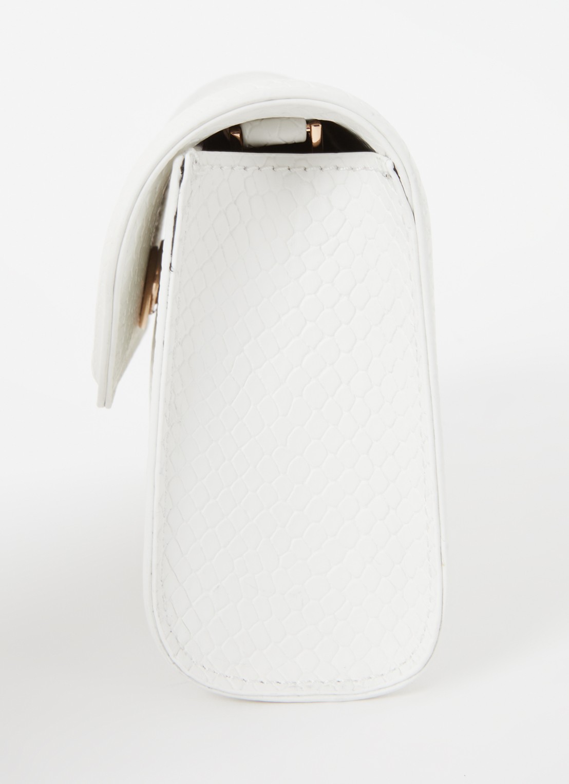 Dune London Bellini clutch met logo - detail 3 gebroken wit