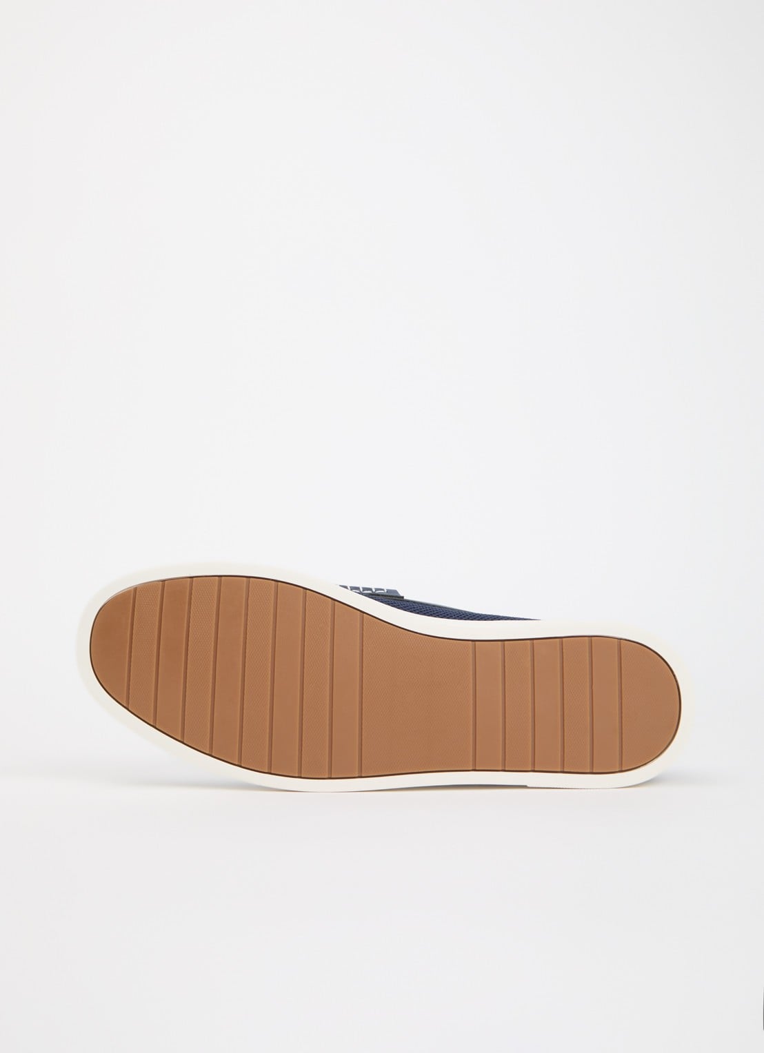 Dune London Benzy loafer met gebreid bovenwerk - detail 4 donkerblauw
