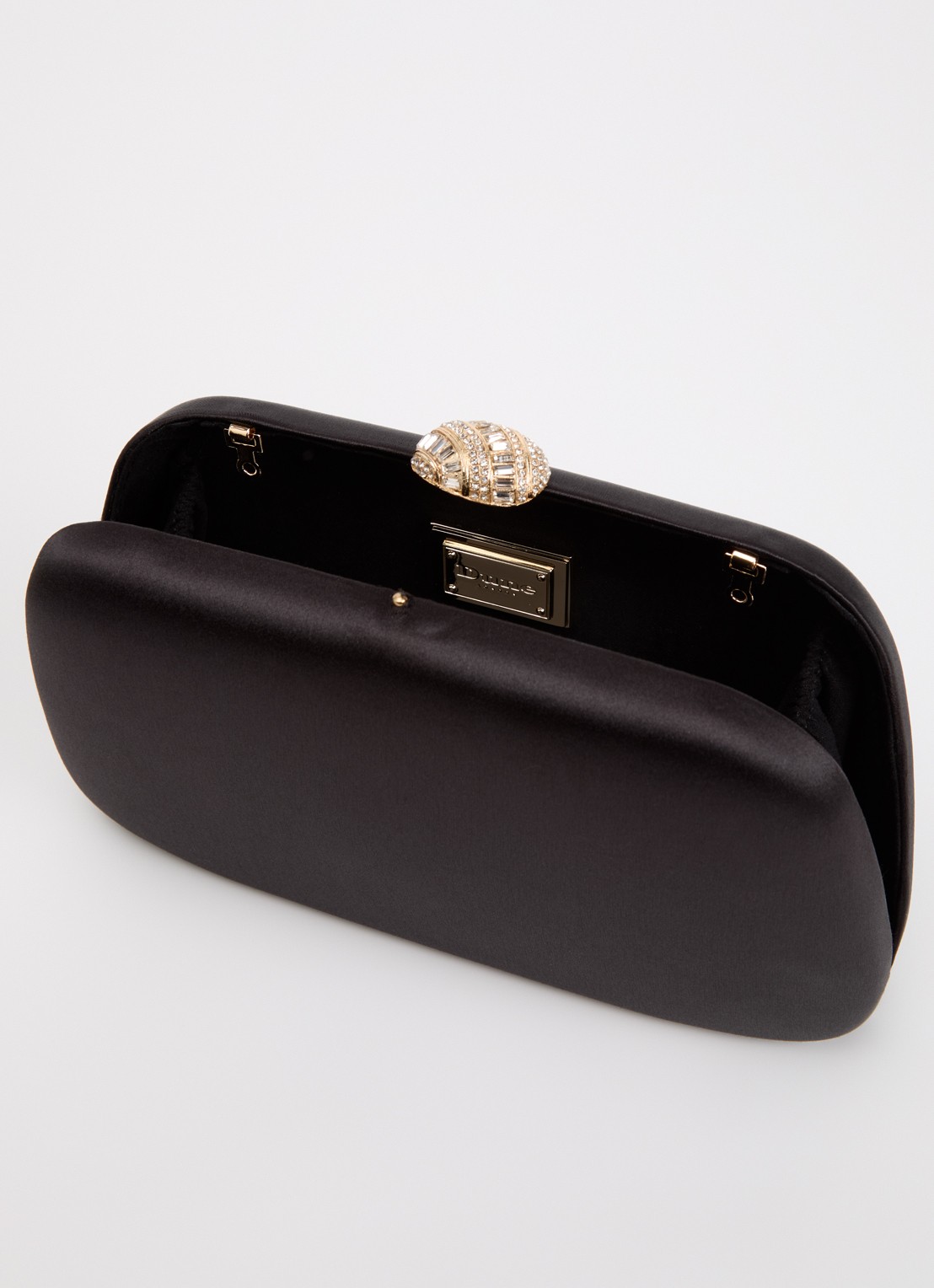 Dune London Binding clutch met afneembare schouderriem - detail 3 diepzwart