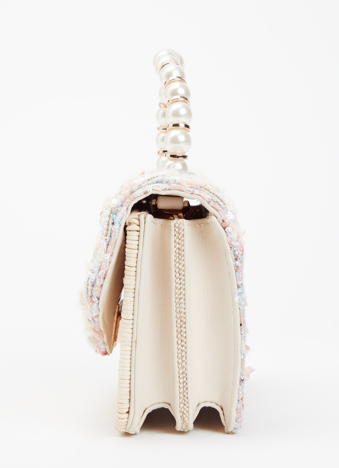 Dune London Blooms crossbodytas met afneembare schouderriem - detail 3 roze