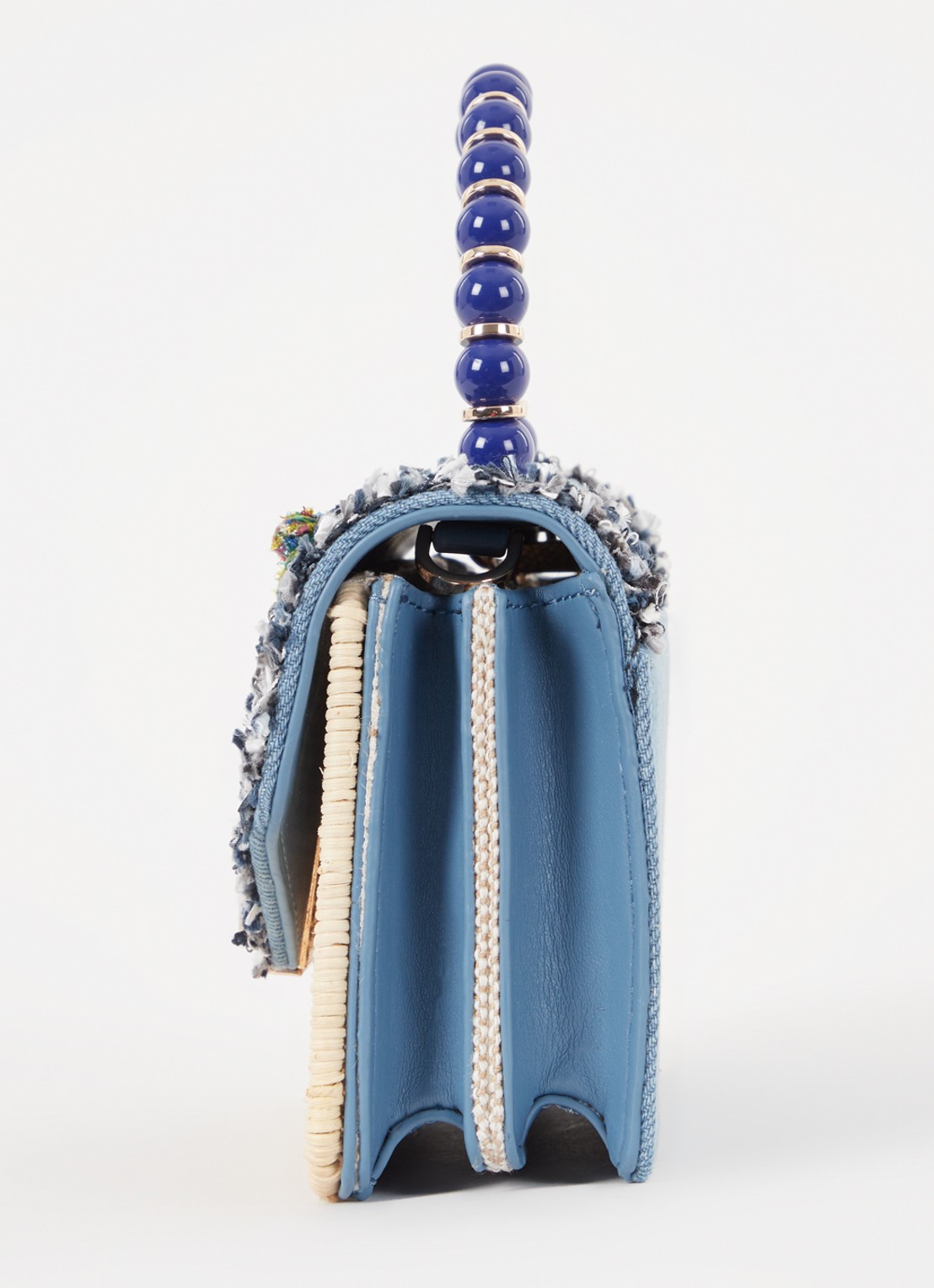 Dune London Blooms crossbodytas met afneembare schouderriem - detail 4 blauw