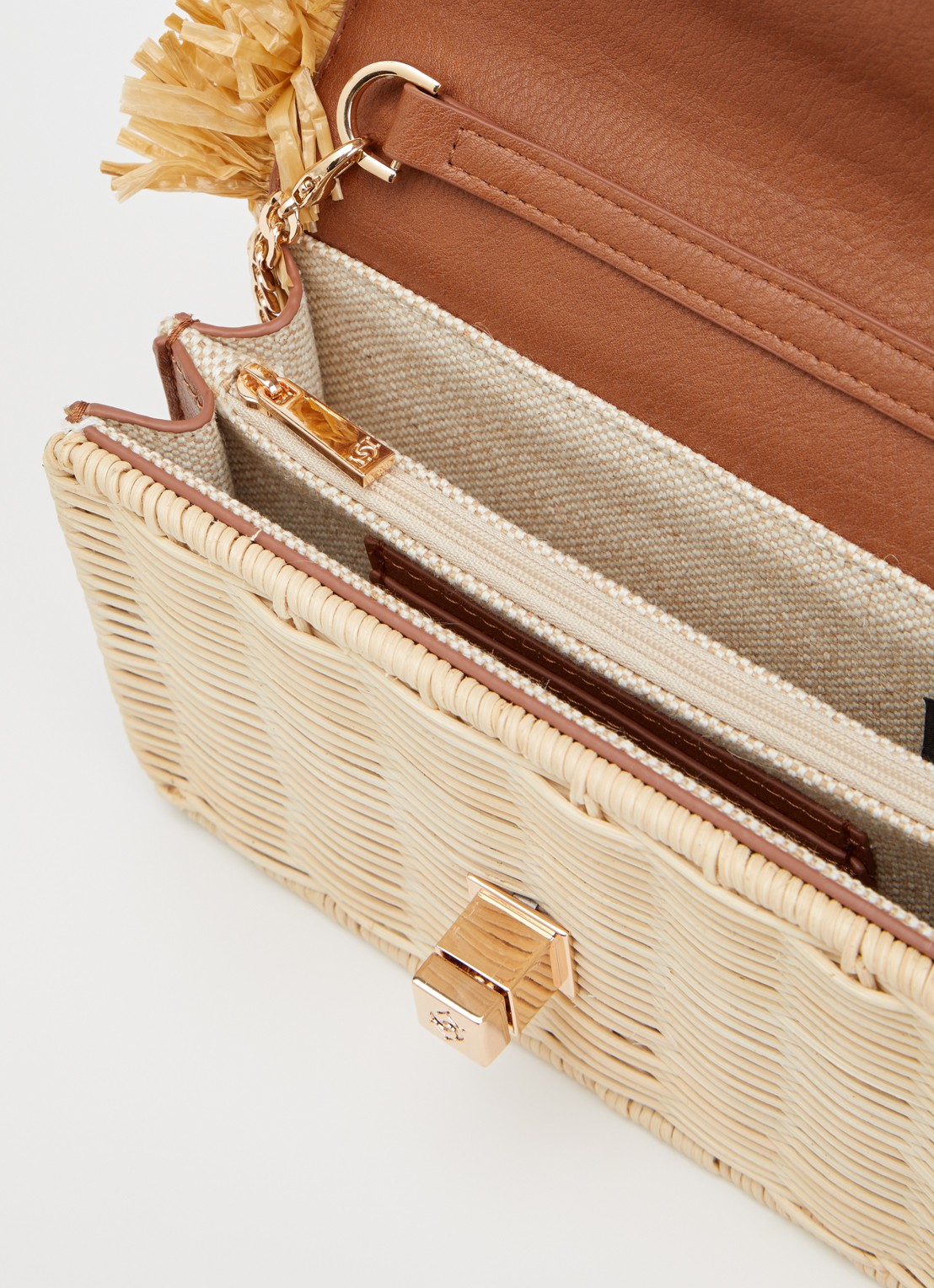 Dune London Blooms crossbodytas met afneembare schouderriem - detail 2 beige