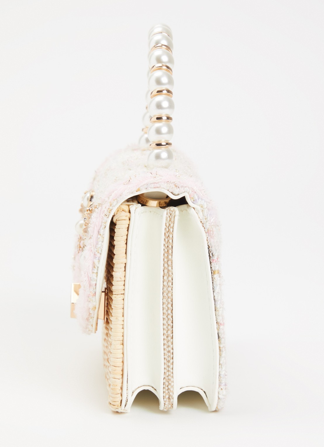 Dune London Blooms crossbodytas met afneembare schouderriem - detail 4 lichtroze